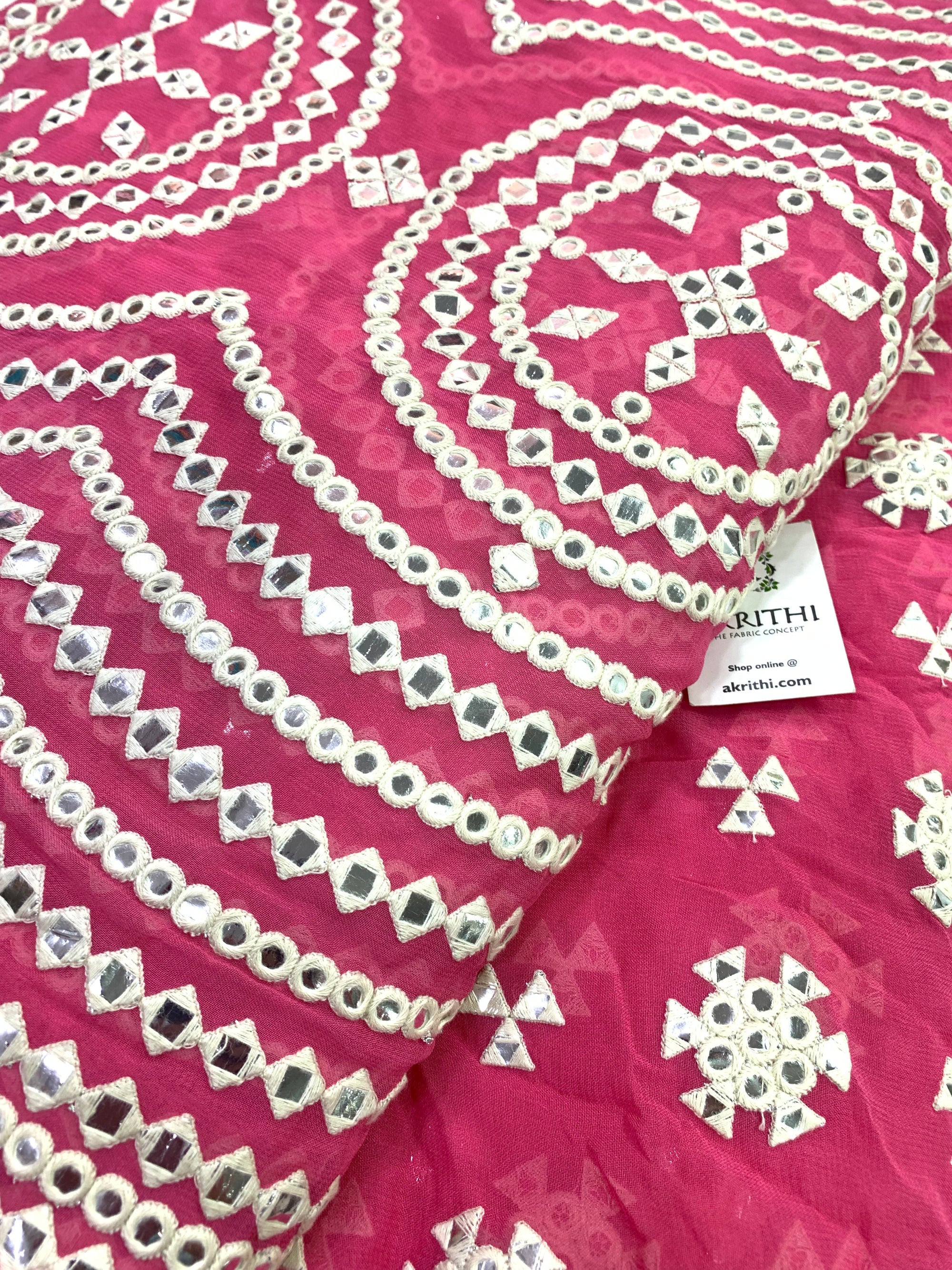 Embroidery on georgette fabric