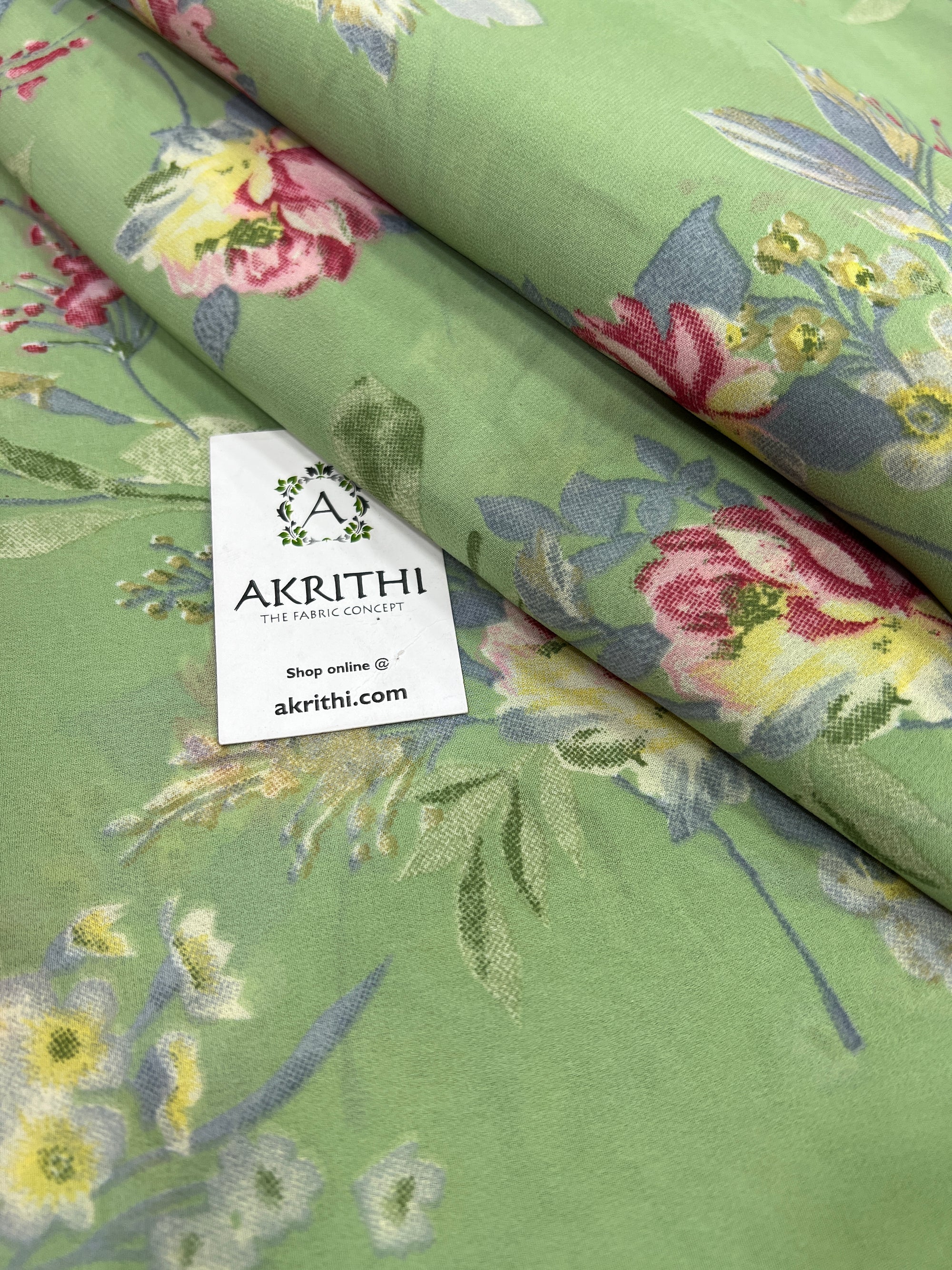 Floral printed georgette fabric 56 inches width