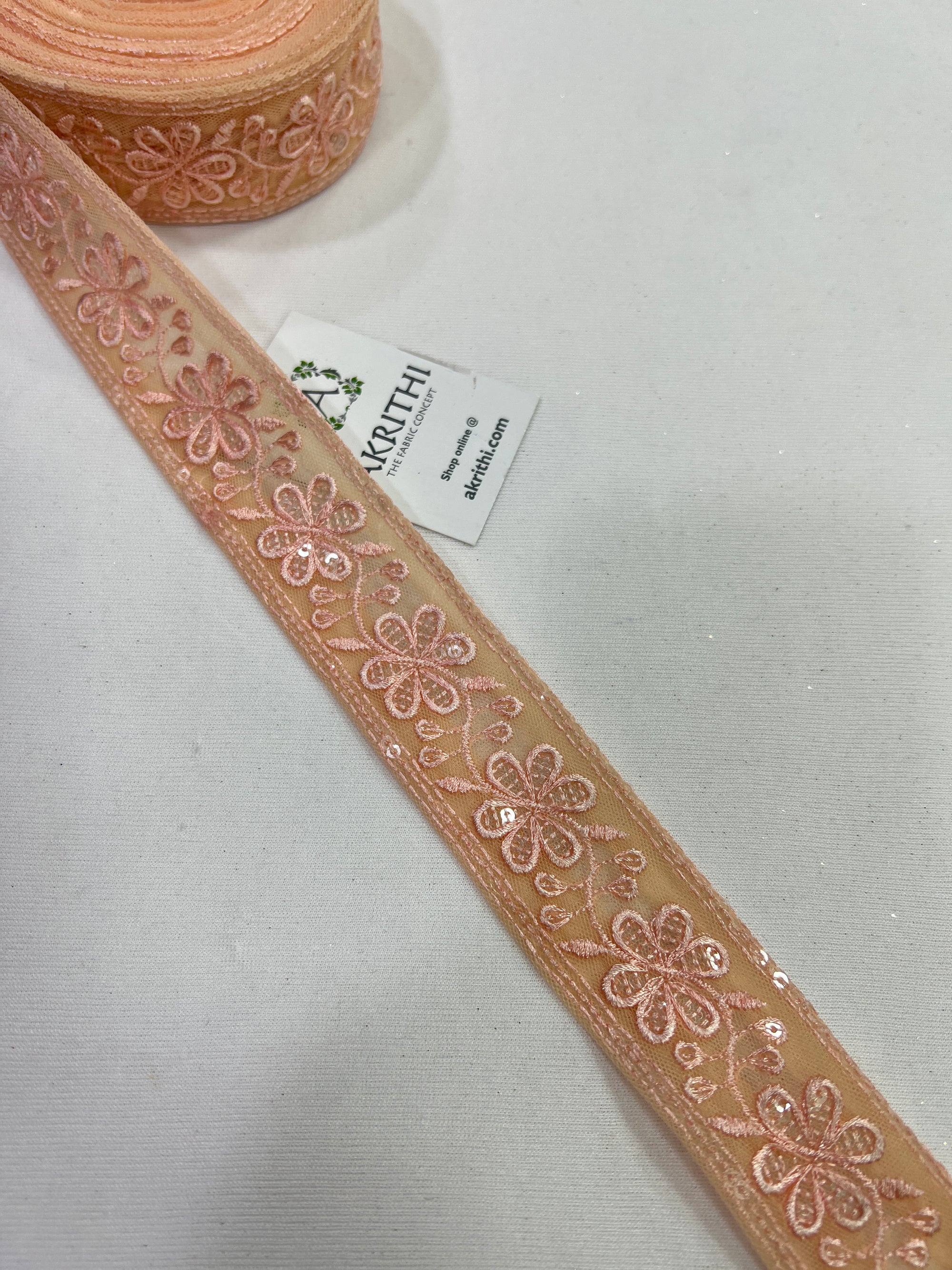 Embroidered lace 9 metres roll