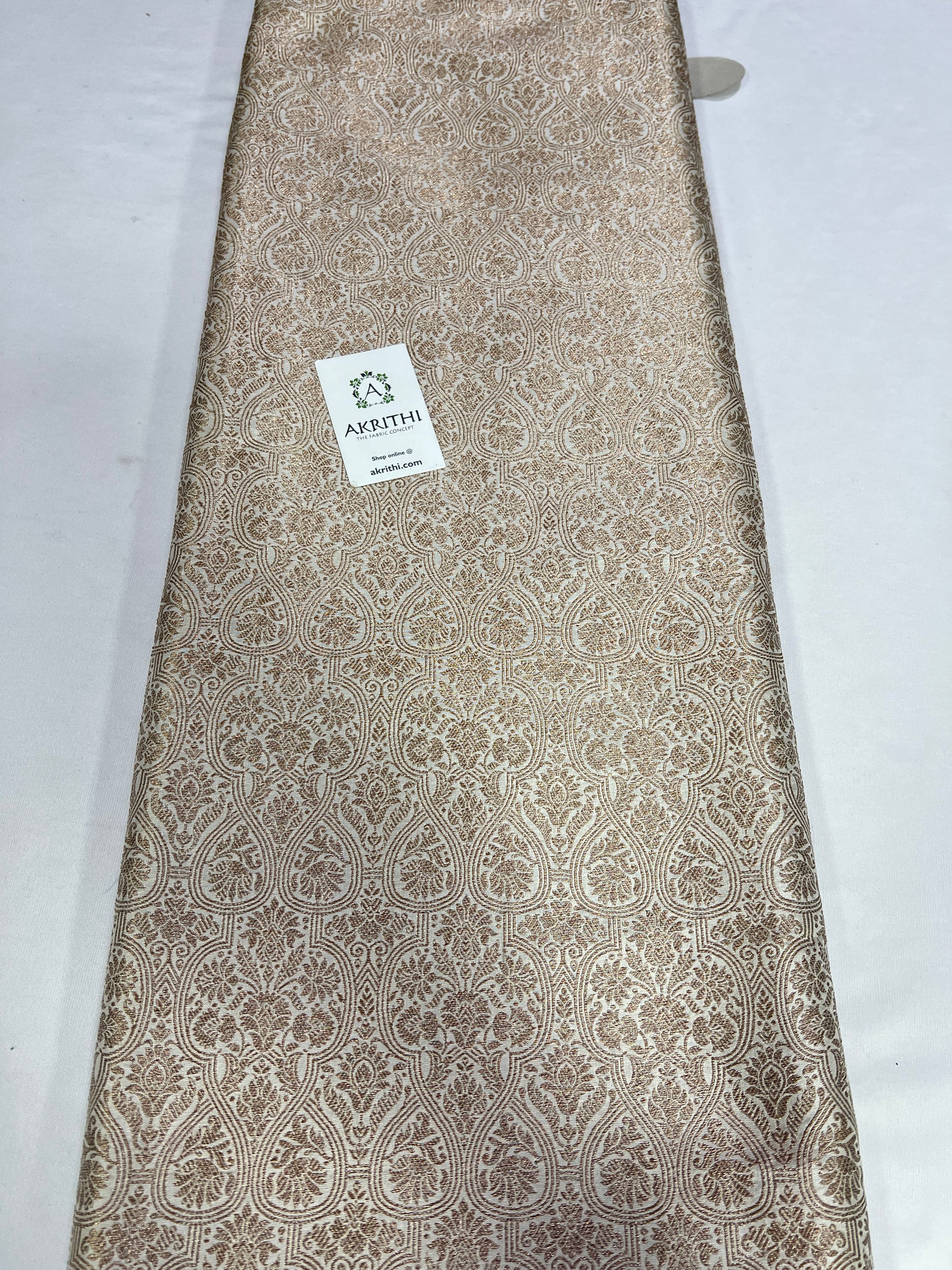Pure silk Handloom Banarasi brocade fabric
