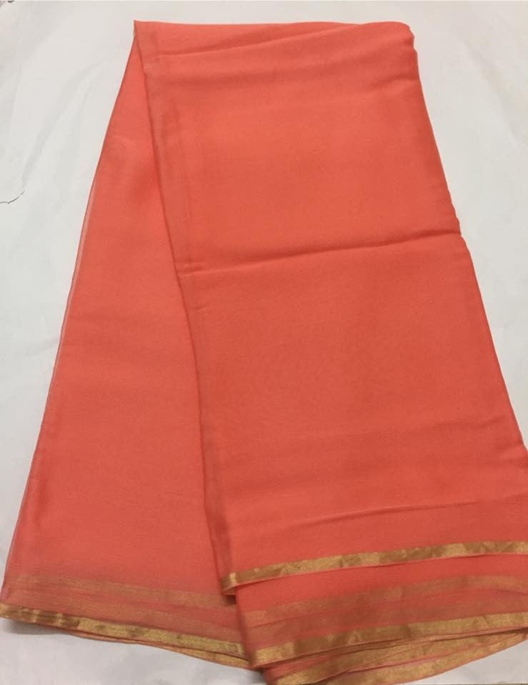 Pure silk chiffon fabric