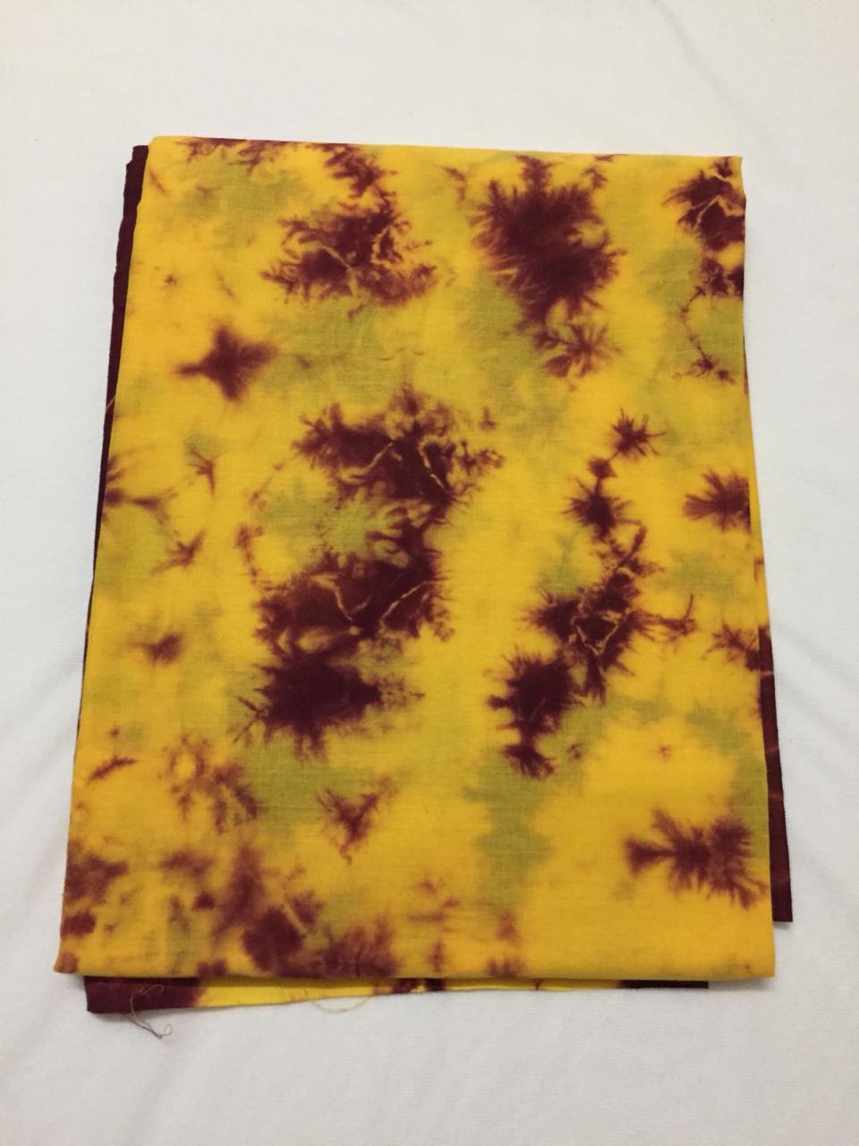 Tie and dye cotton kurta fabric