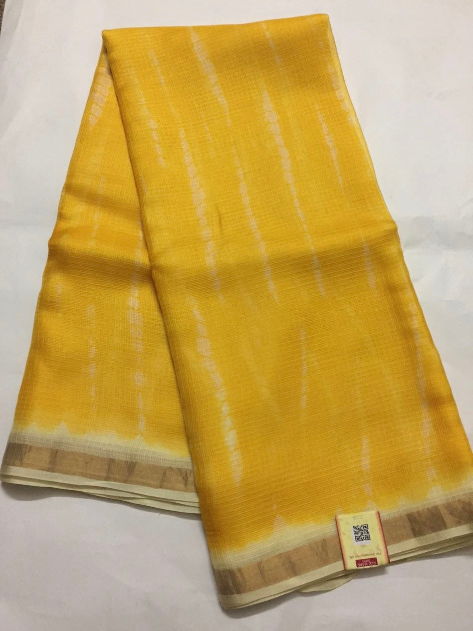 Tie and dye pure kota silk saree