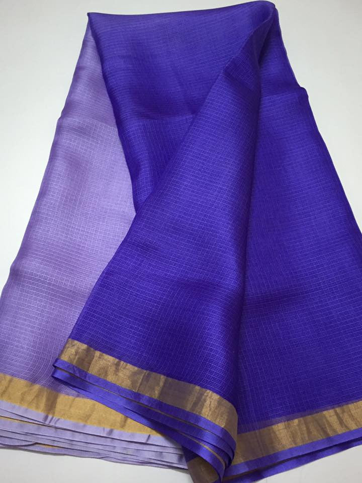 Pure kota silk double shaded saree