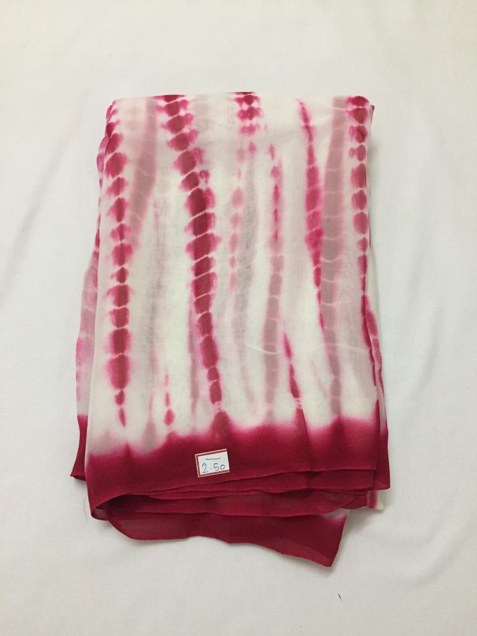 Tie and dye georgette fabric