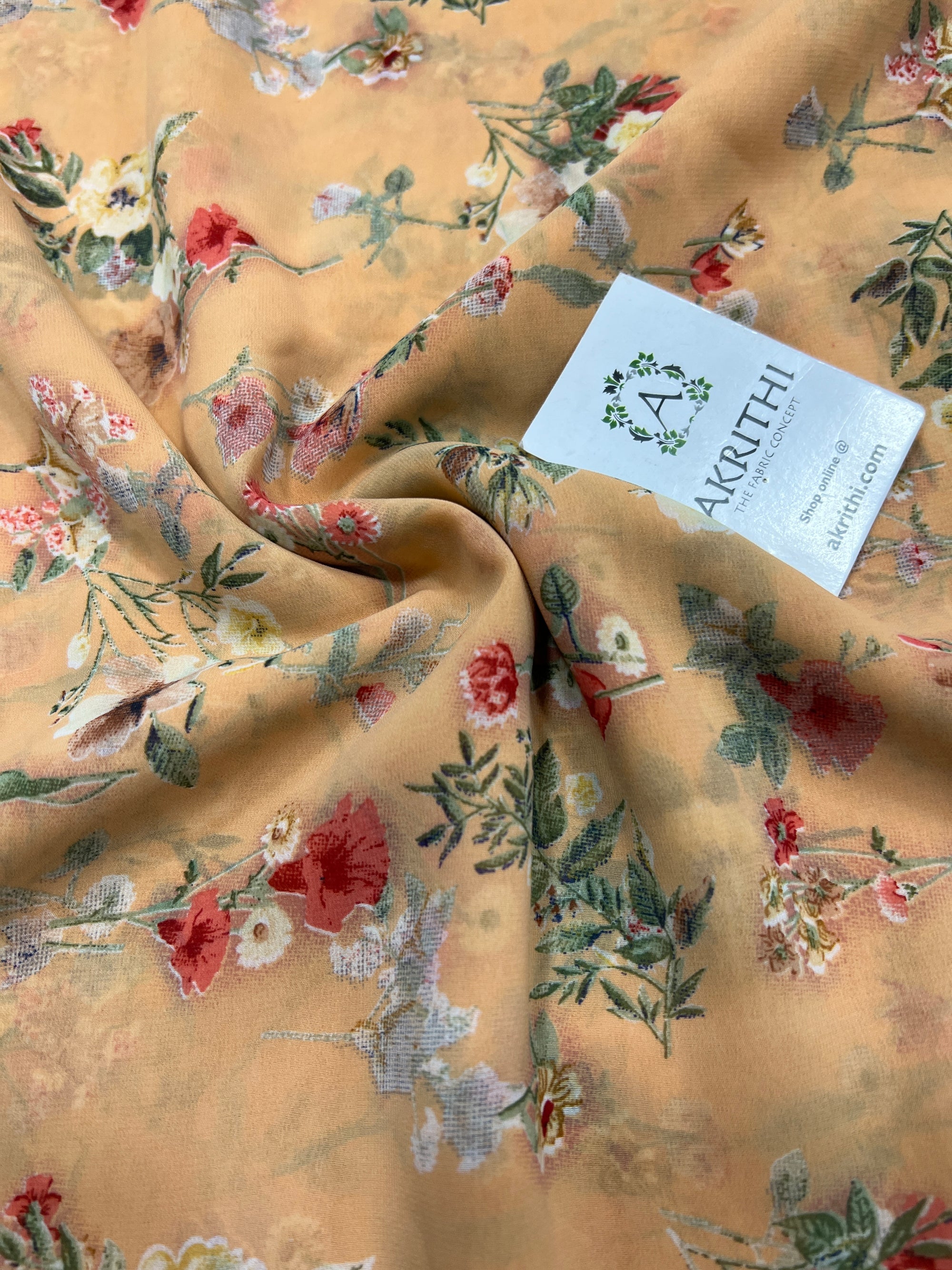 Floral printed georgette fabric
