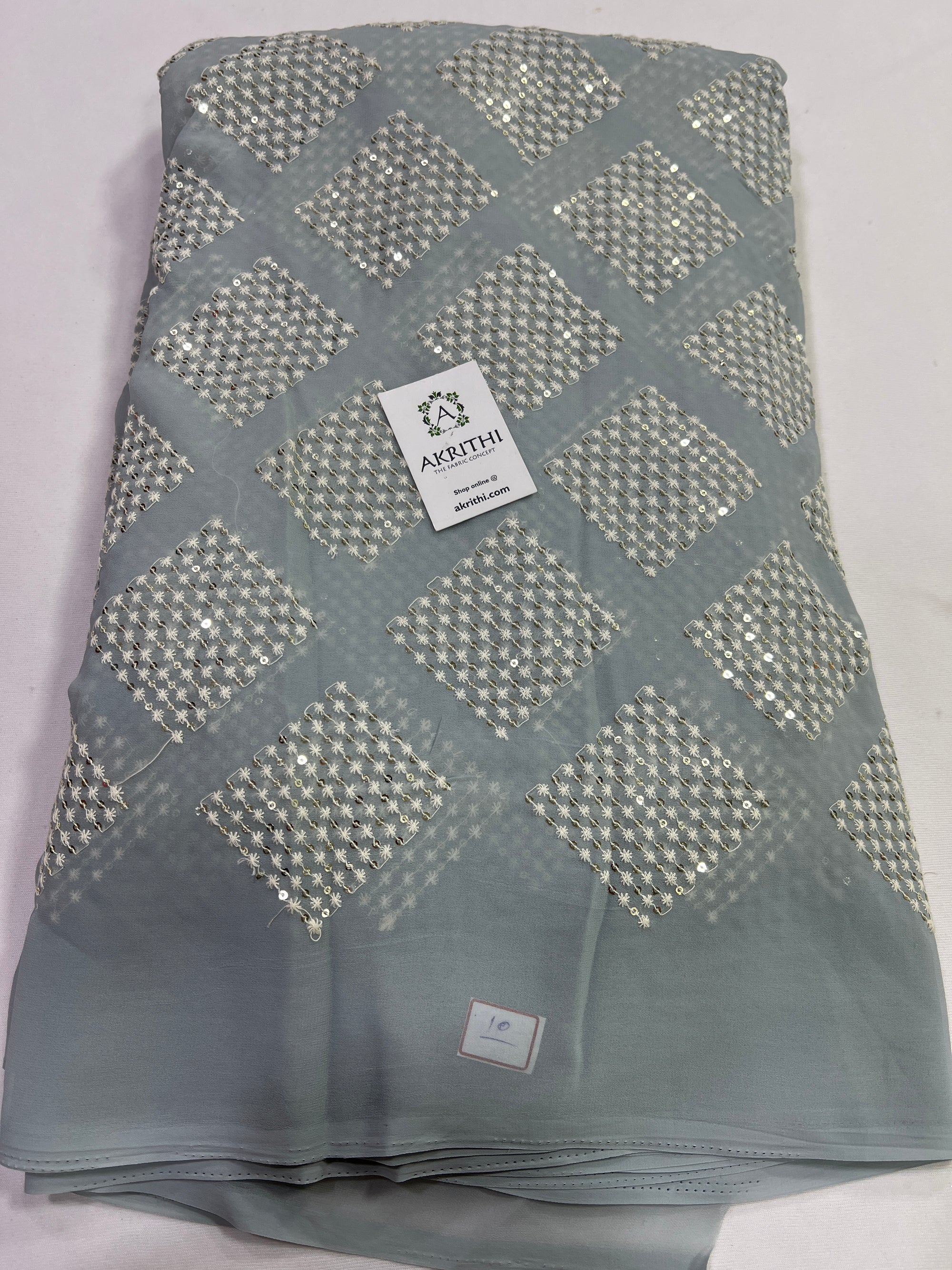 Embroidery on georgette fabric