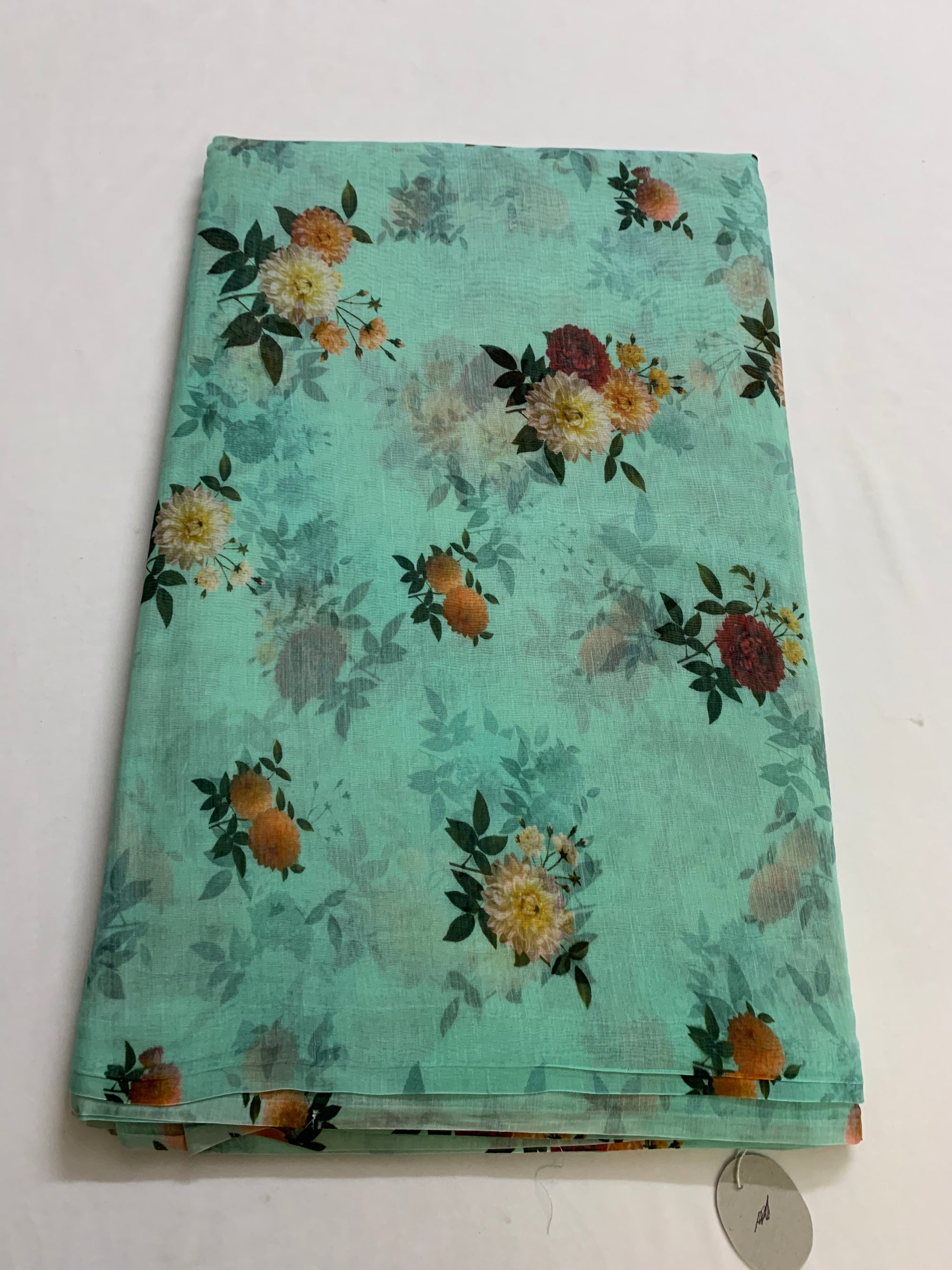 Floral Printed Pure silk cotton fabric