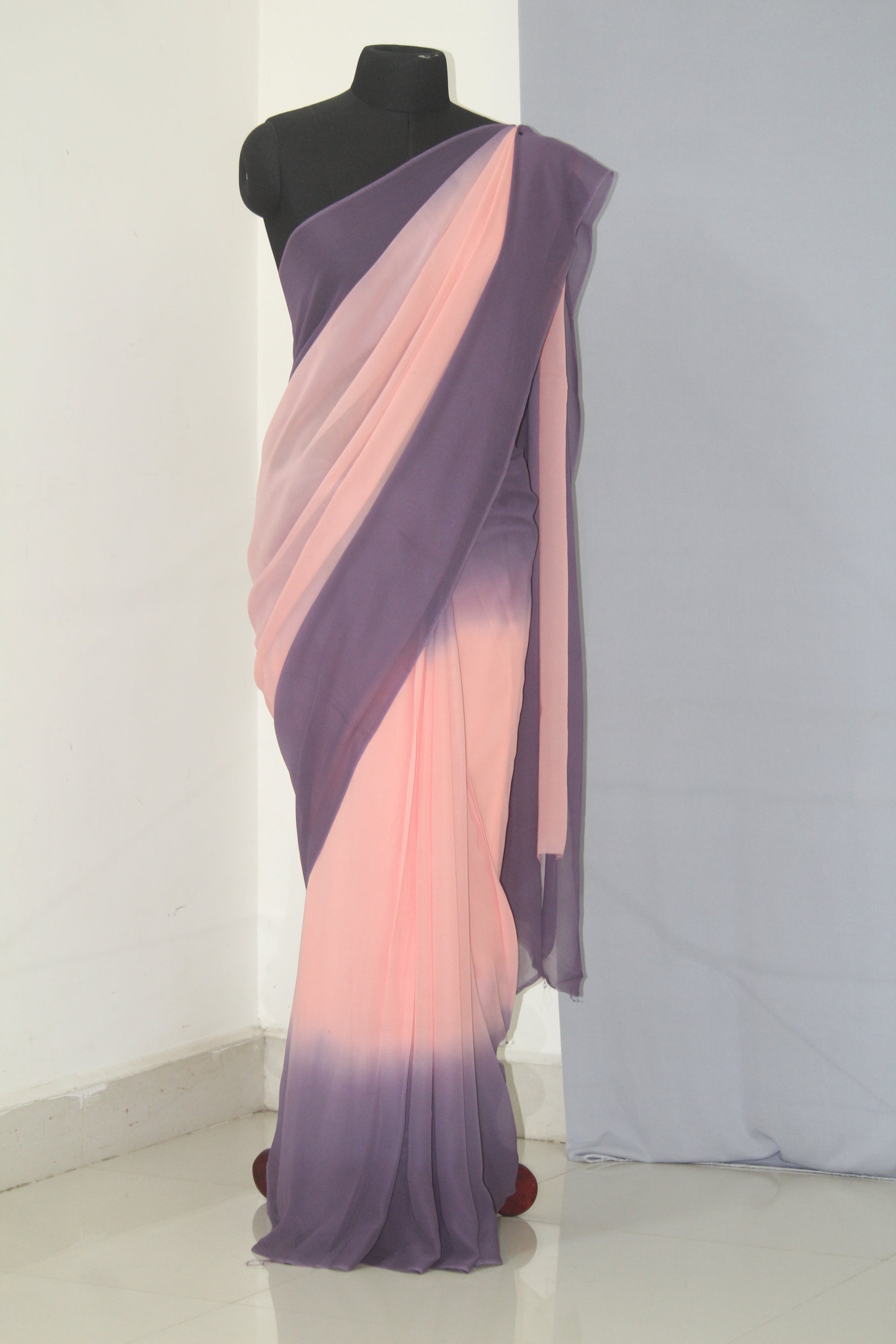 Shaded georgette saree