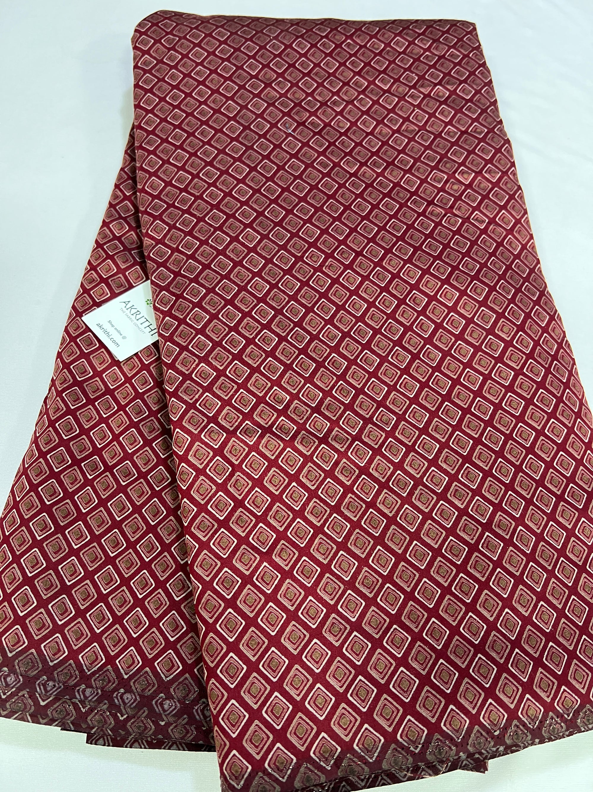 Printed silk fabric