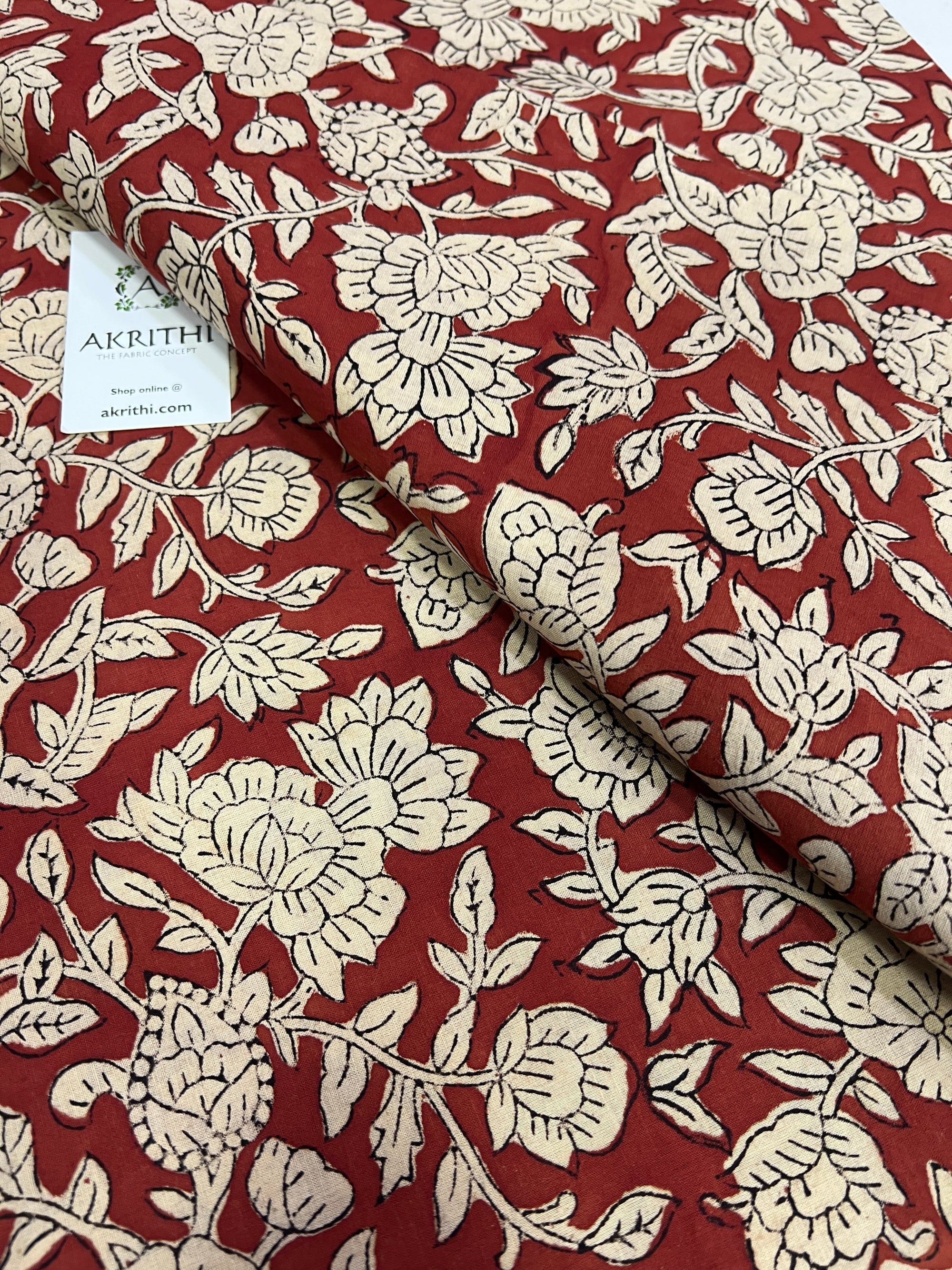 Hand block Printed pure cotton fabric