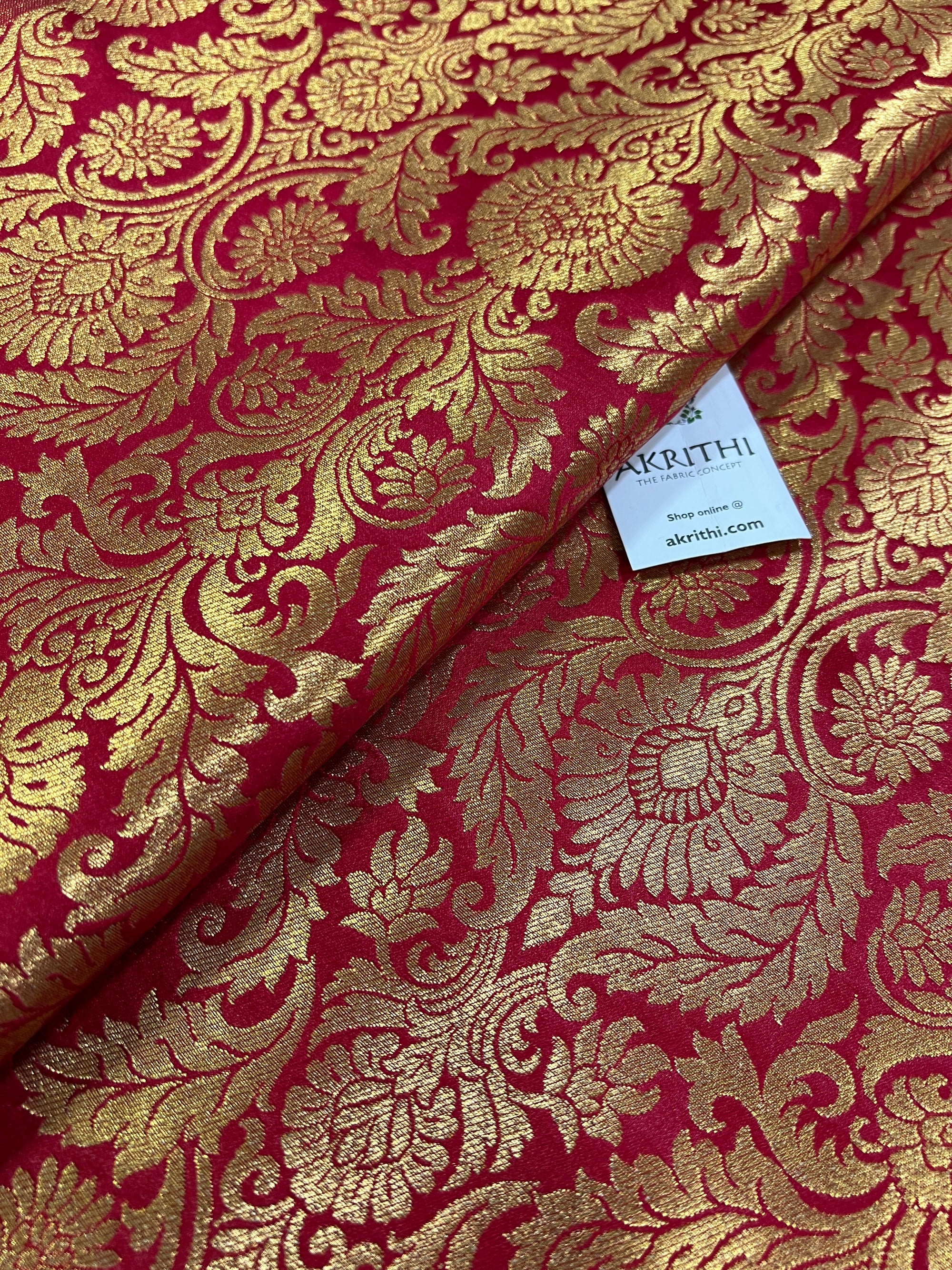 Handloom Banarasi brocade fabric
