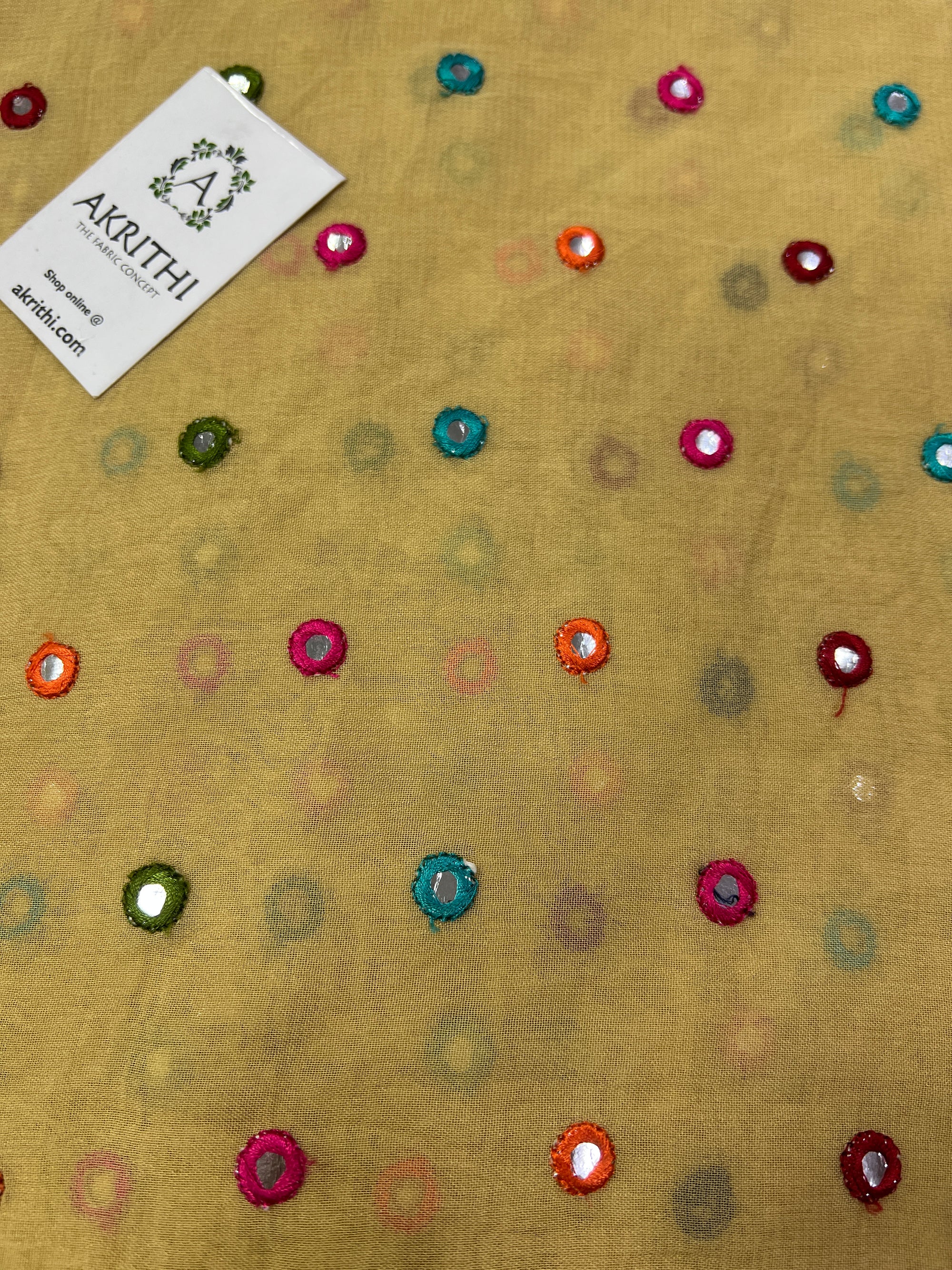 Embroidery on georgette fabric