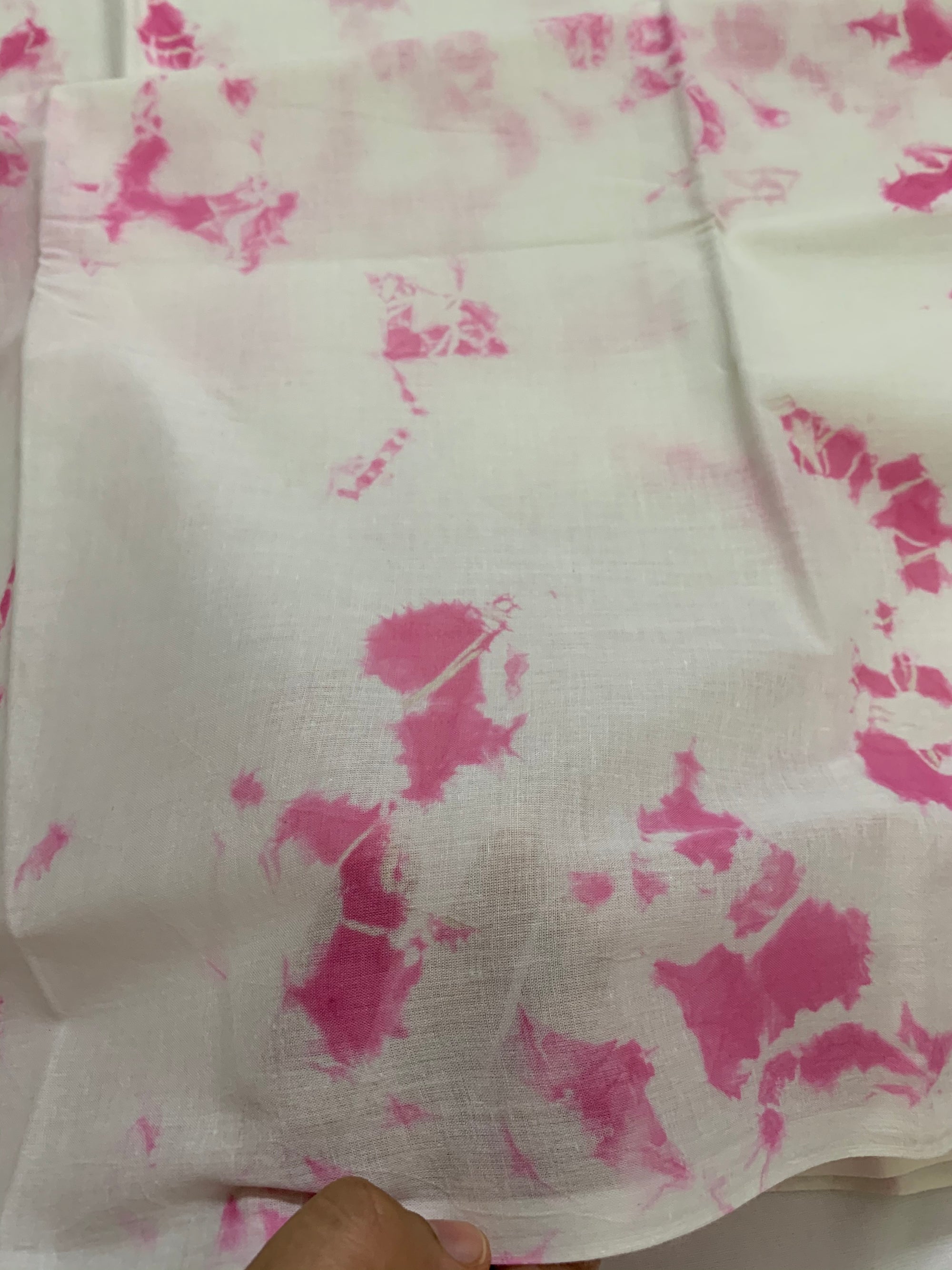 Tie and dye mul cotton fabric