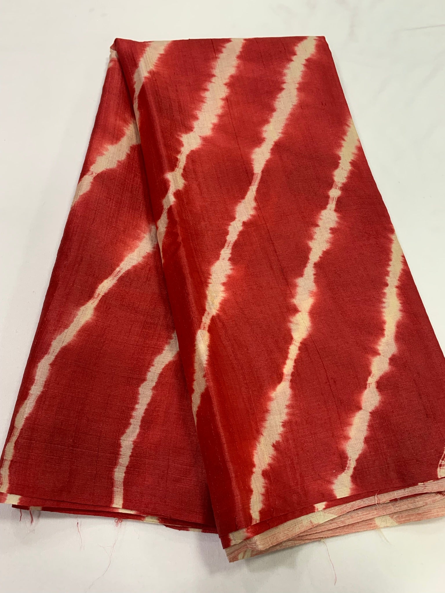 Tie and dye pure tussar silk saree