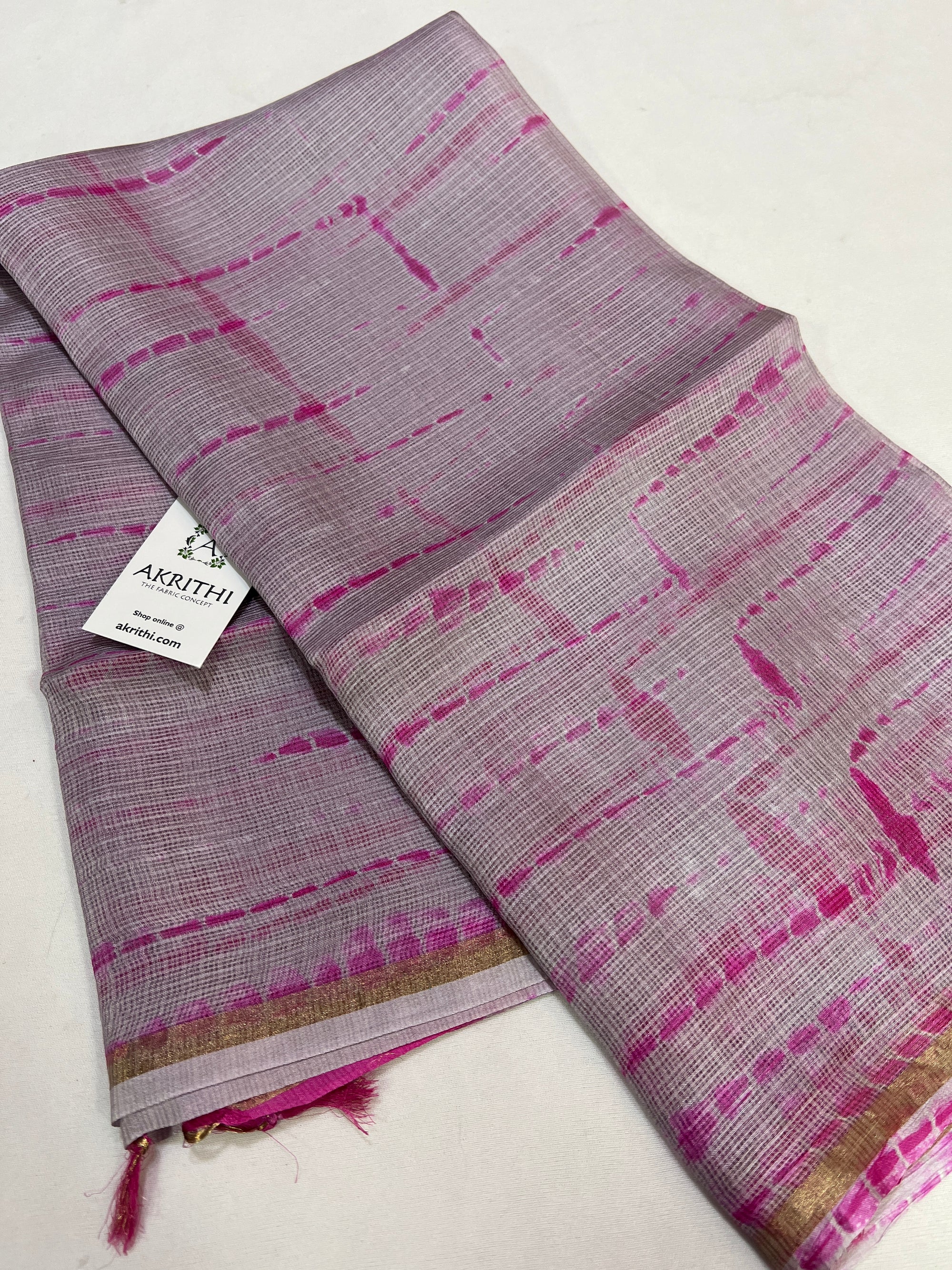 Tie and dye pure kota silk saree
