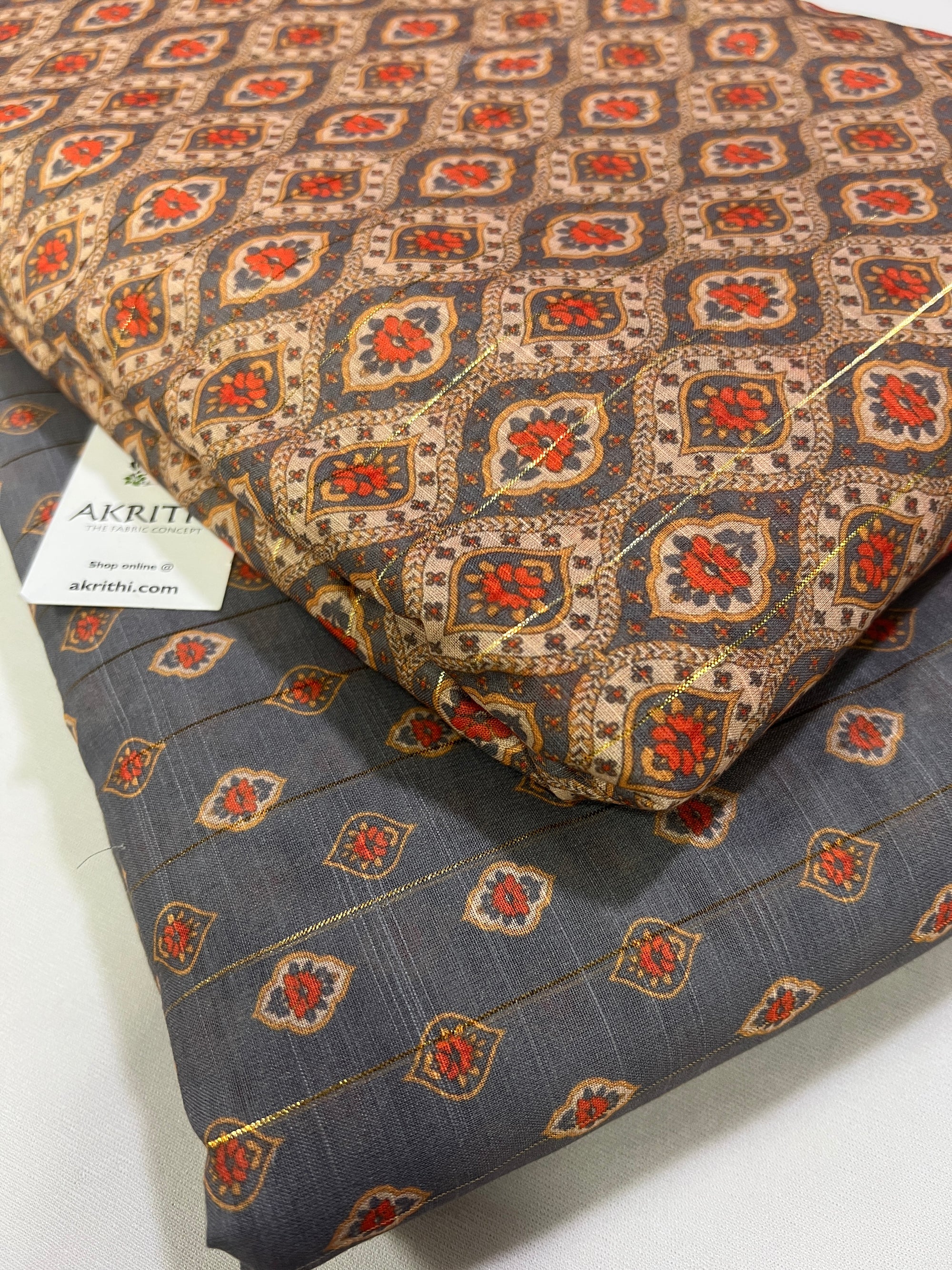Printed munga cotton salwar suit