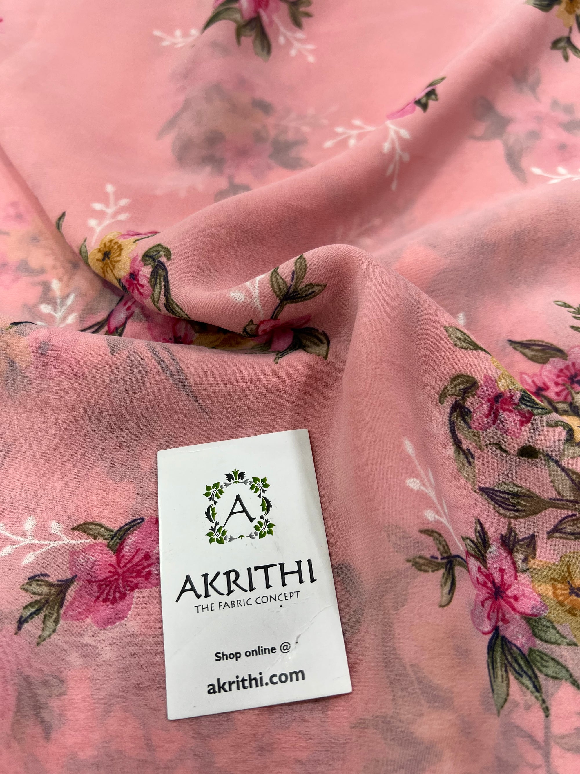 Digital floral Printed georgette fabric 56 inches width