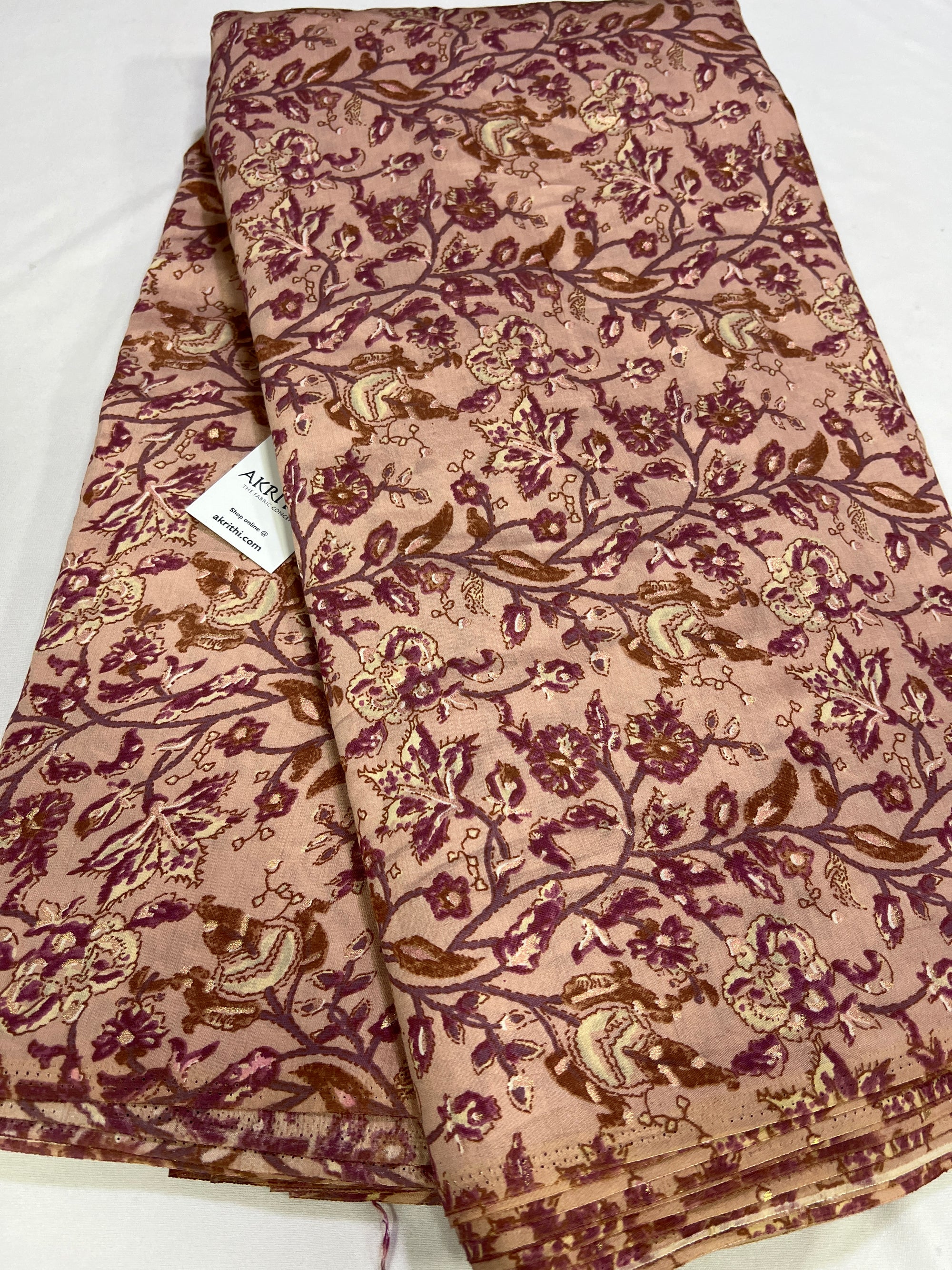 Printed silk fabric