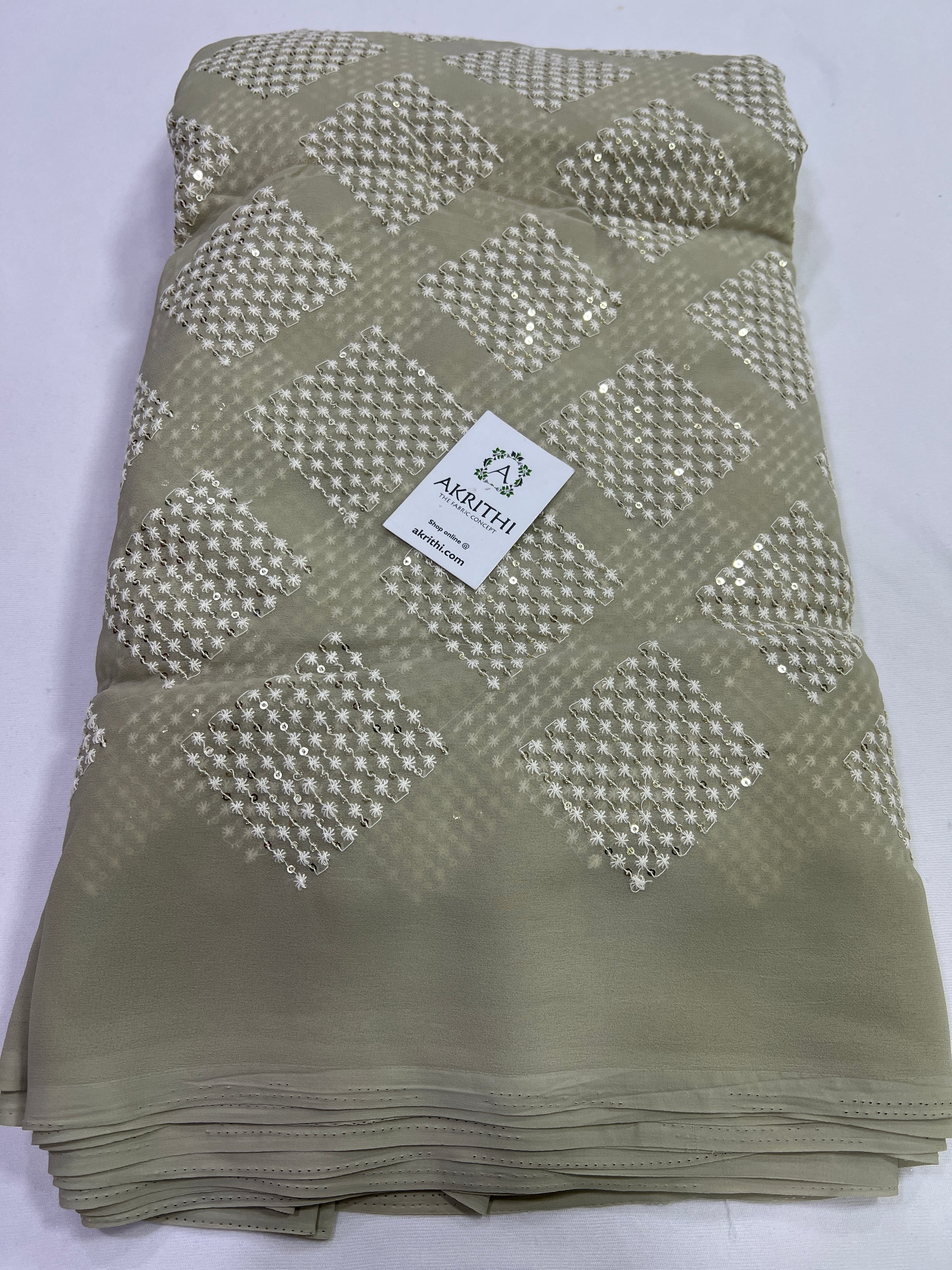 Embroidery on georgette fabric