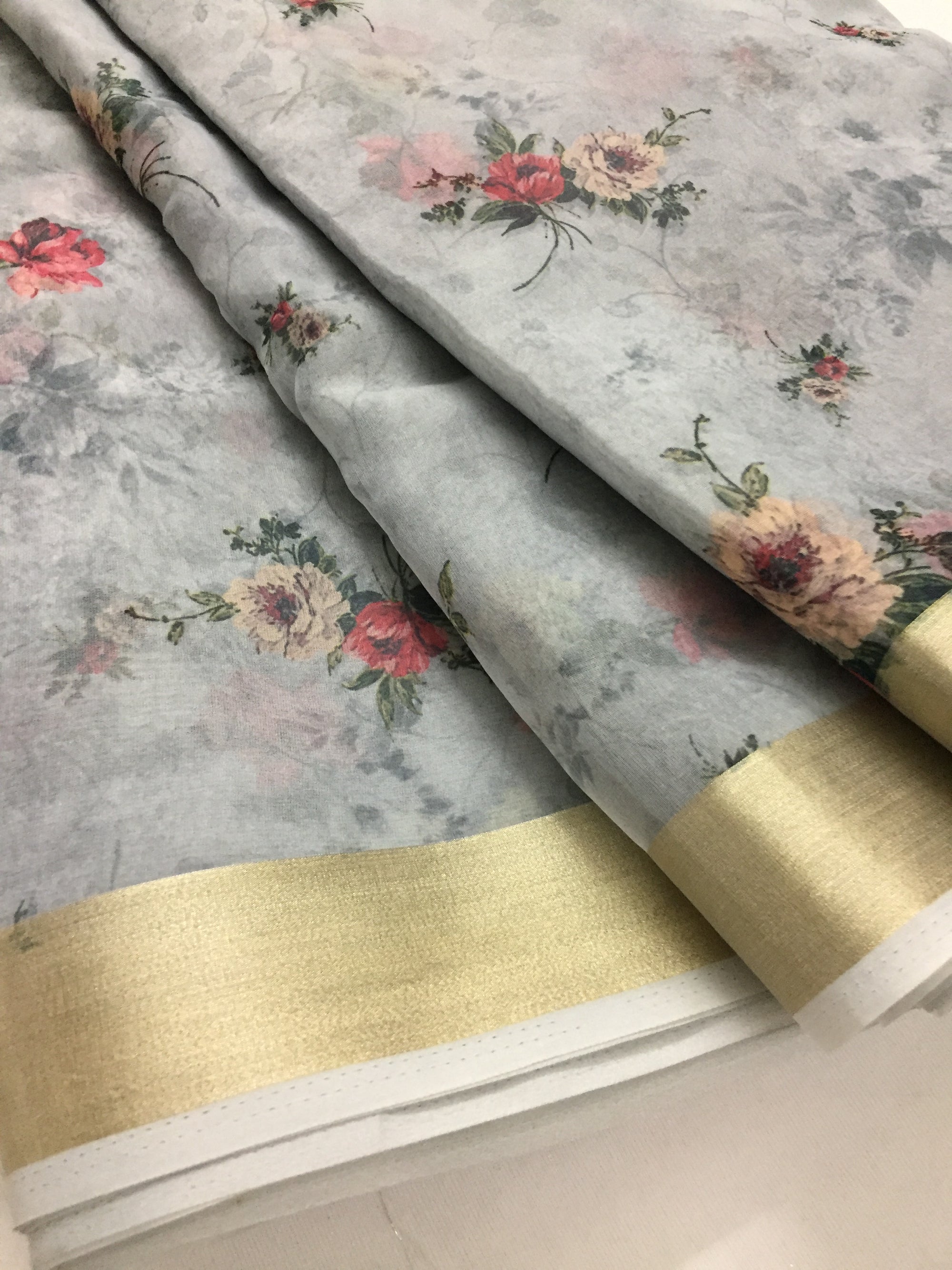 Printed organza fabric