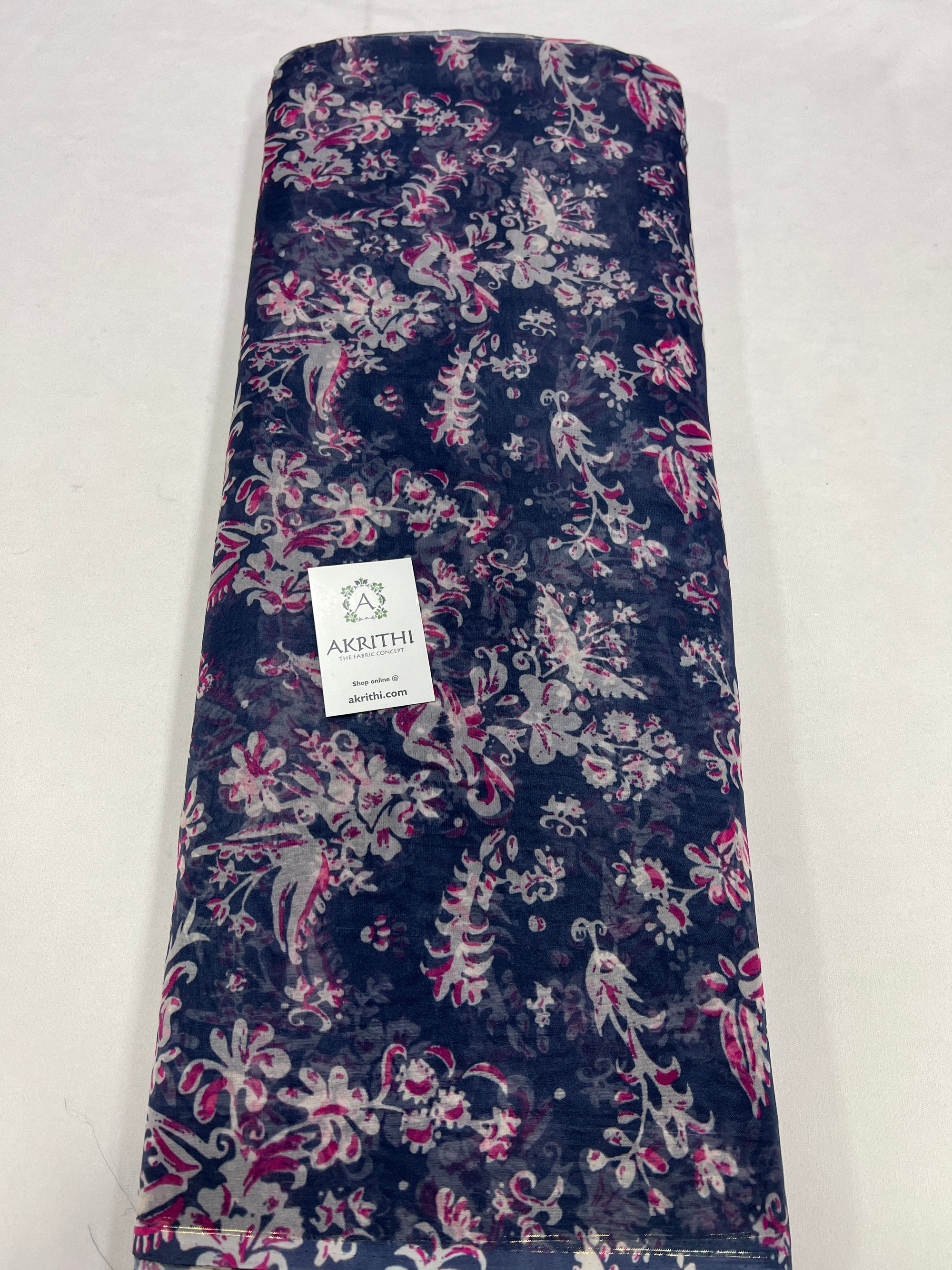 Digital floral Printed organza fabric