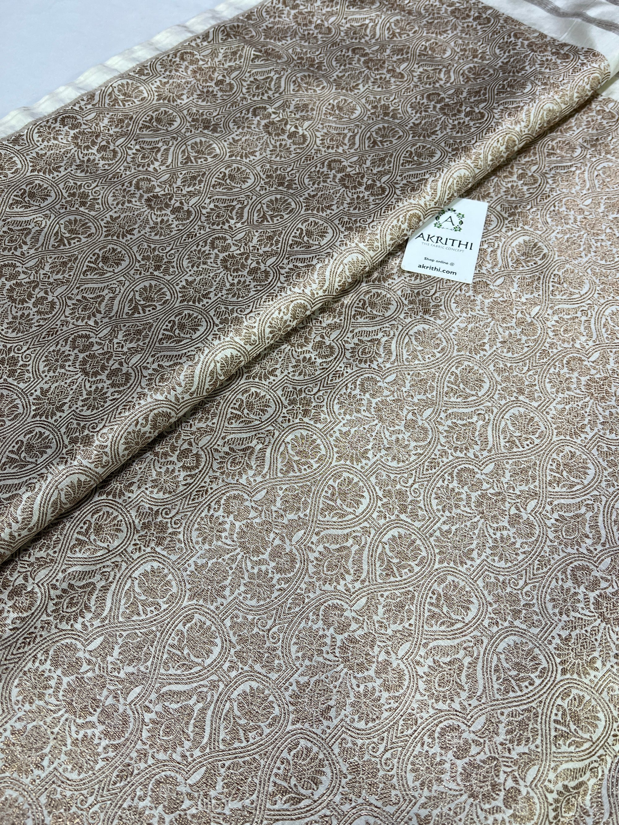 Pure silk Handloom Banarasi brocade fabric