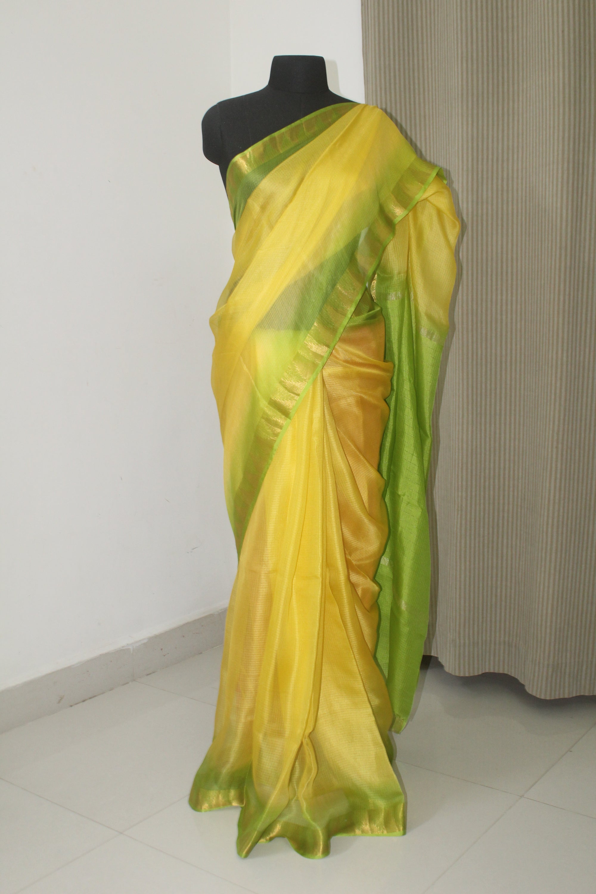 Pure kota silk saree with temple border