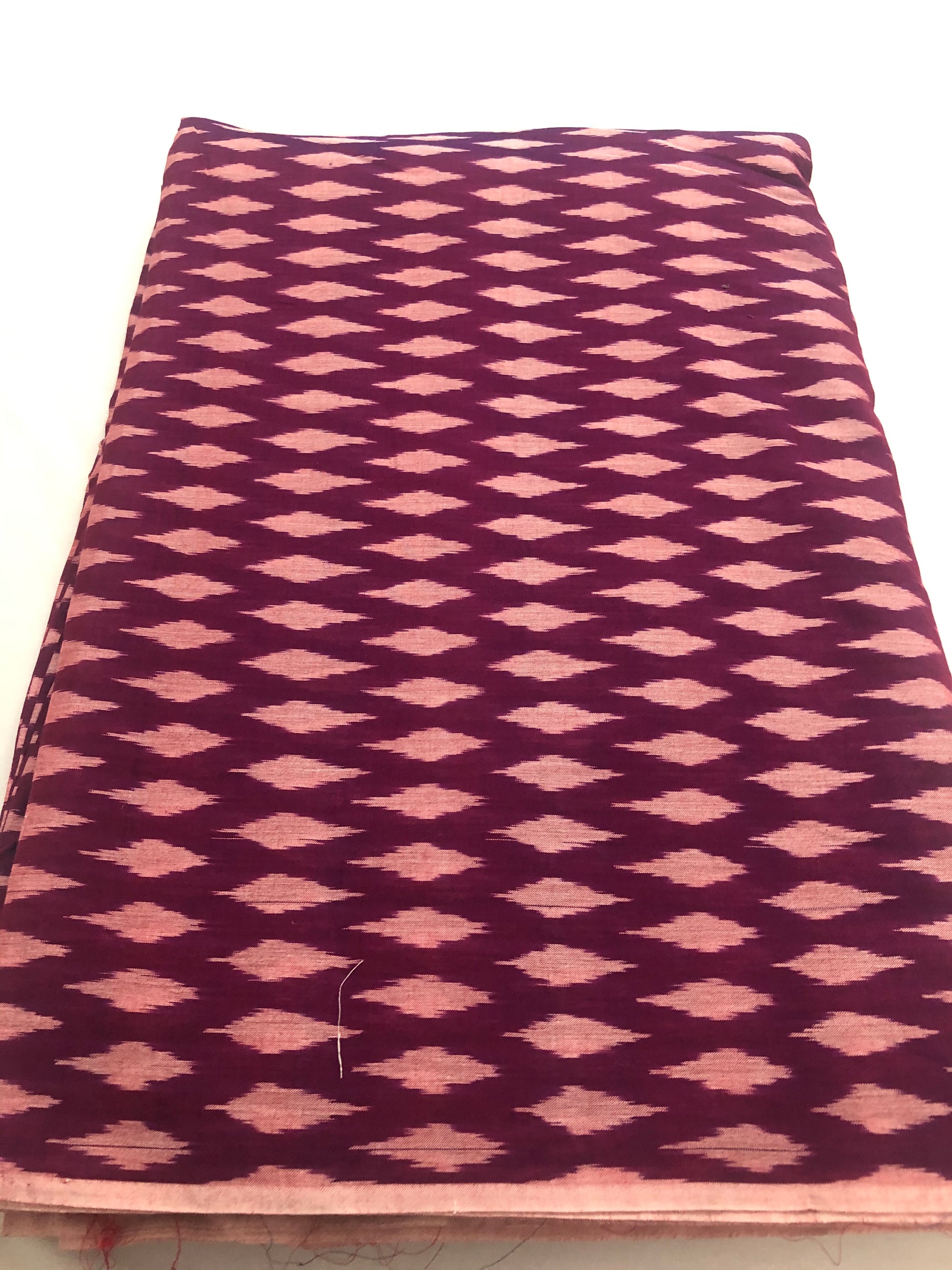 Ikat mercerised cotton fabric