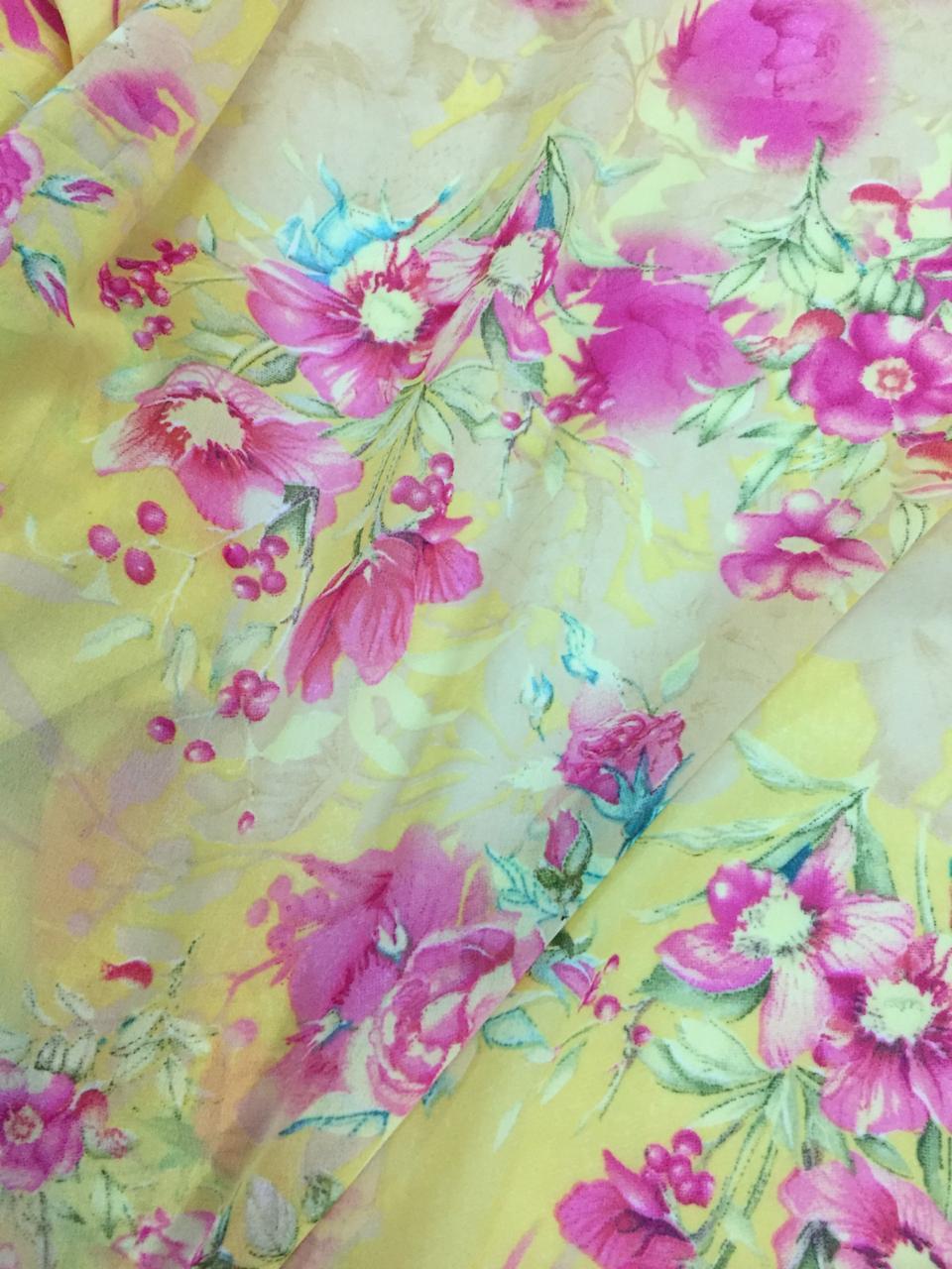 Printed georgette fabric