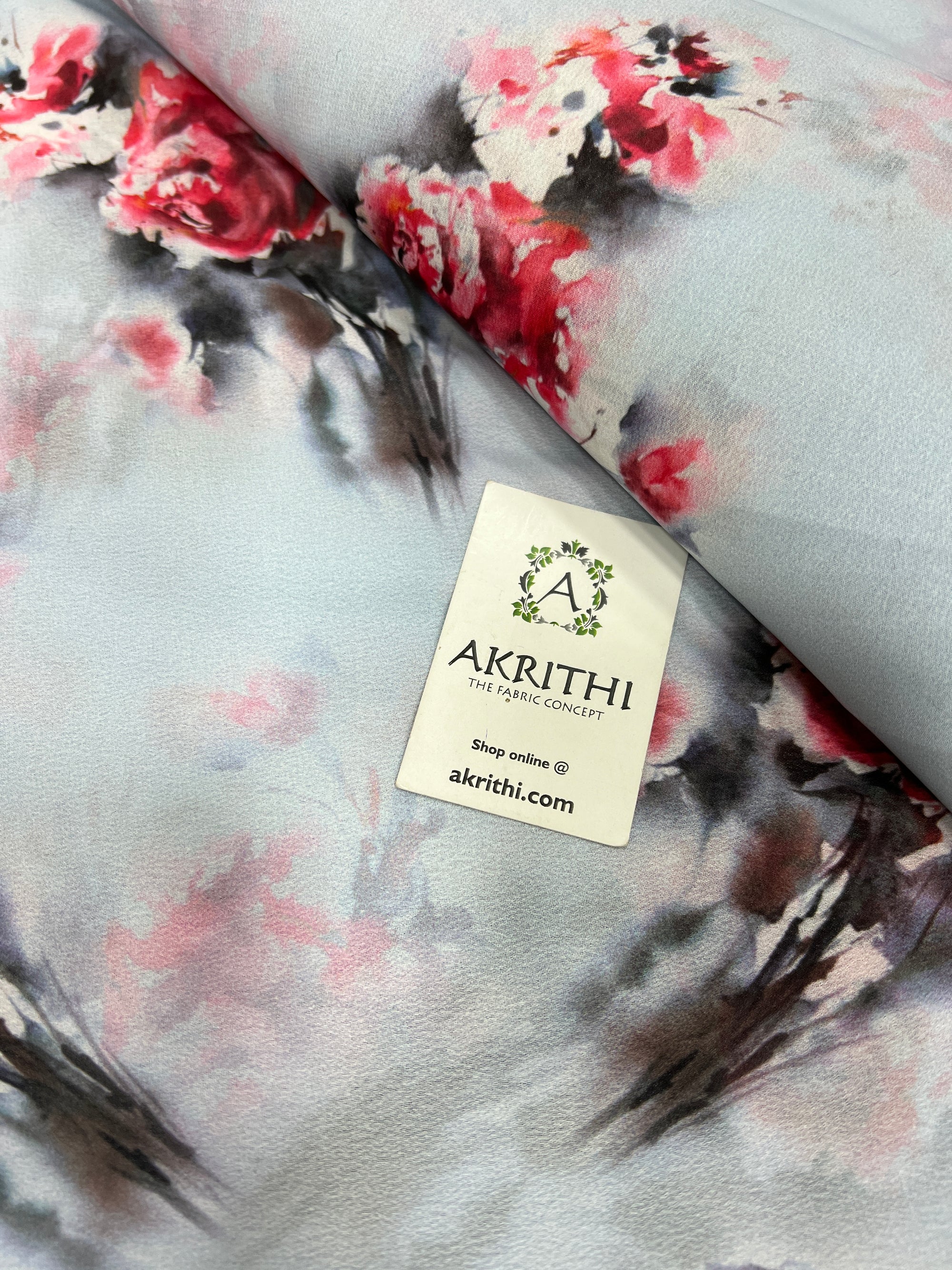 Digital floral printed georgette fabric
