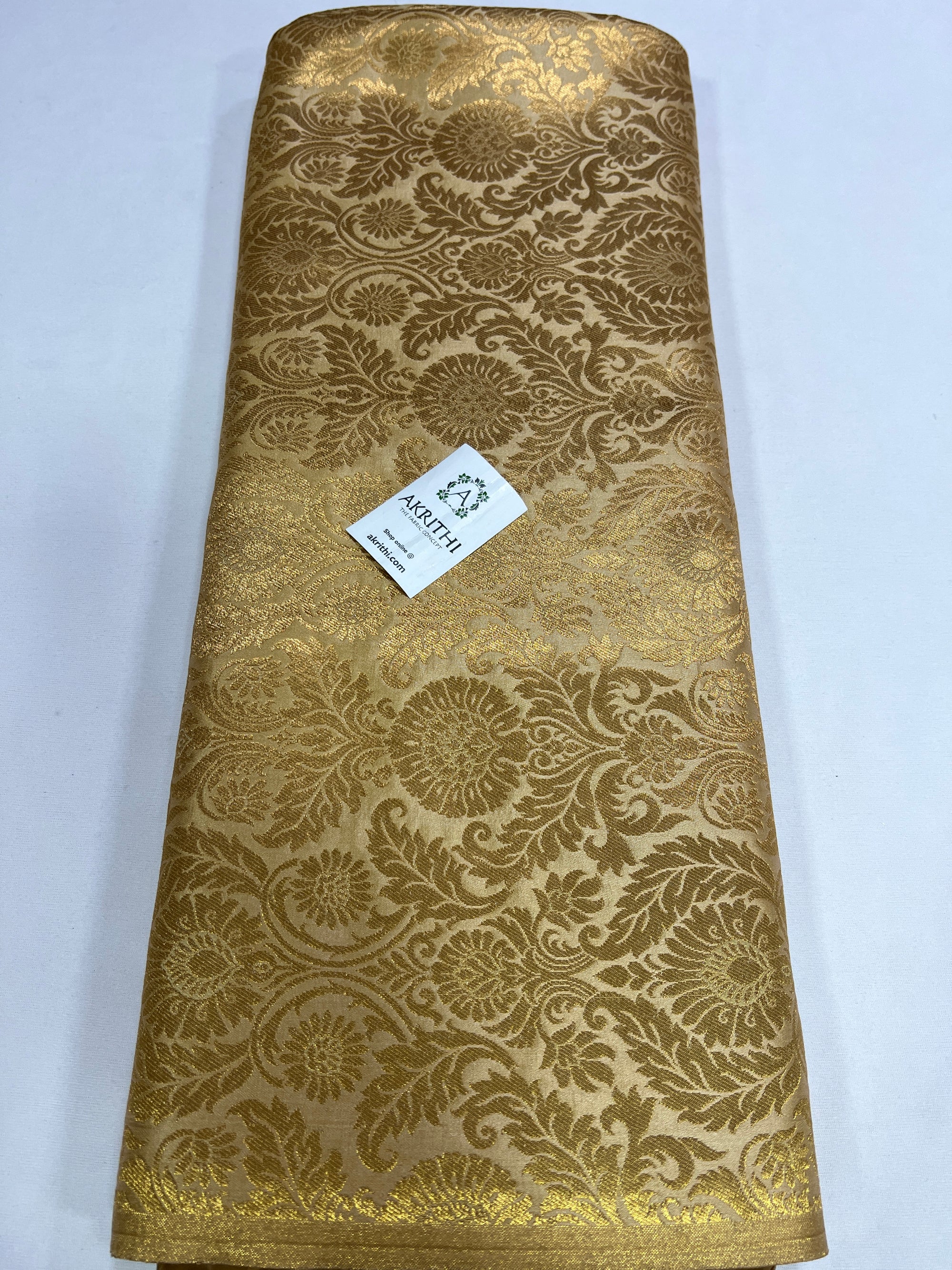 Handloom Banarasi brocade fabric