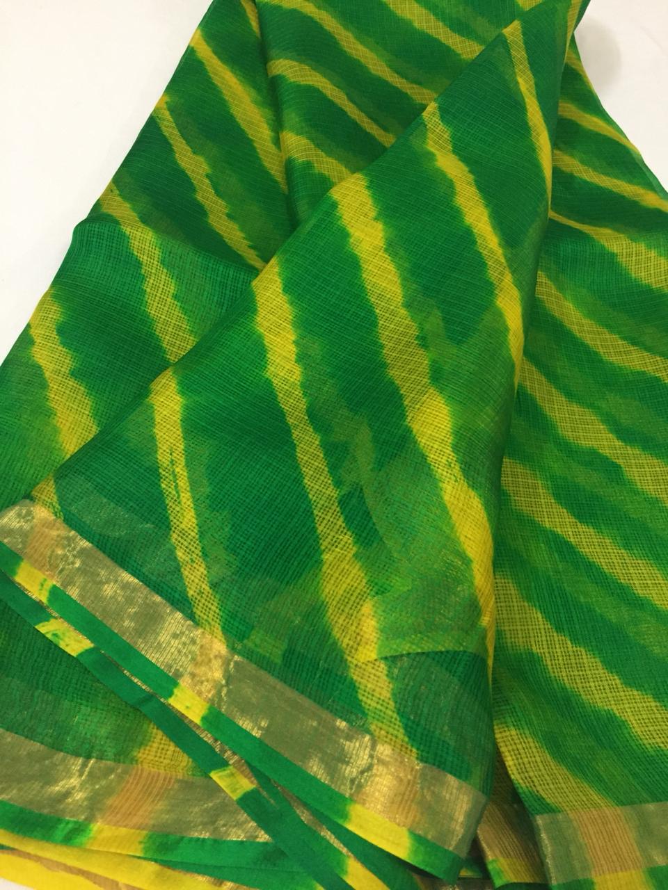 Pure kota silk leheriya saree