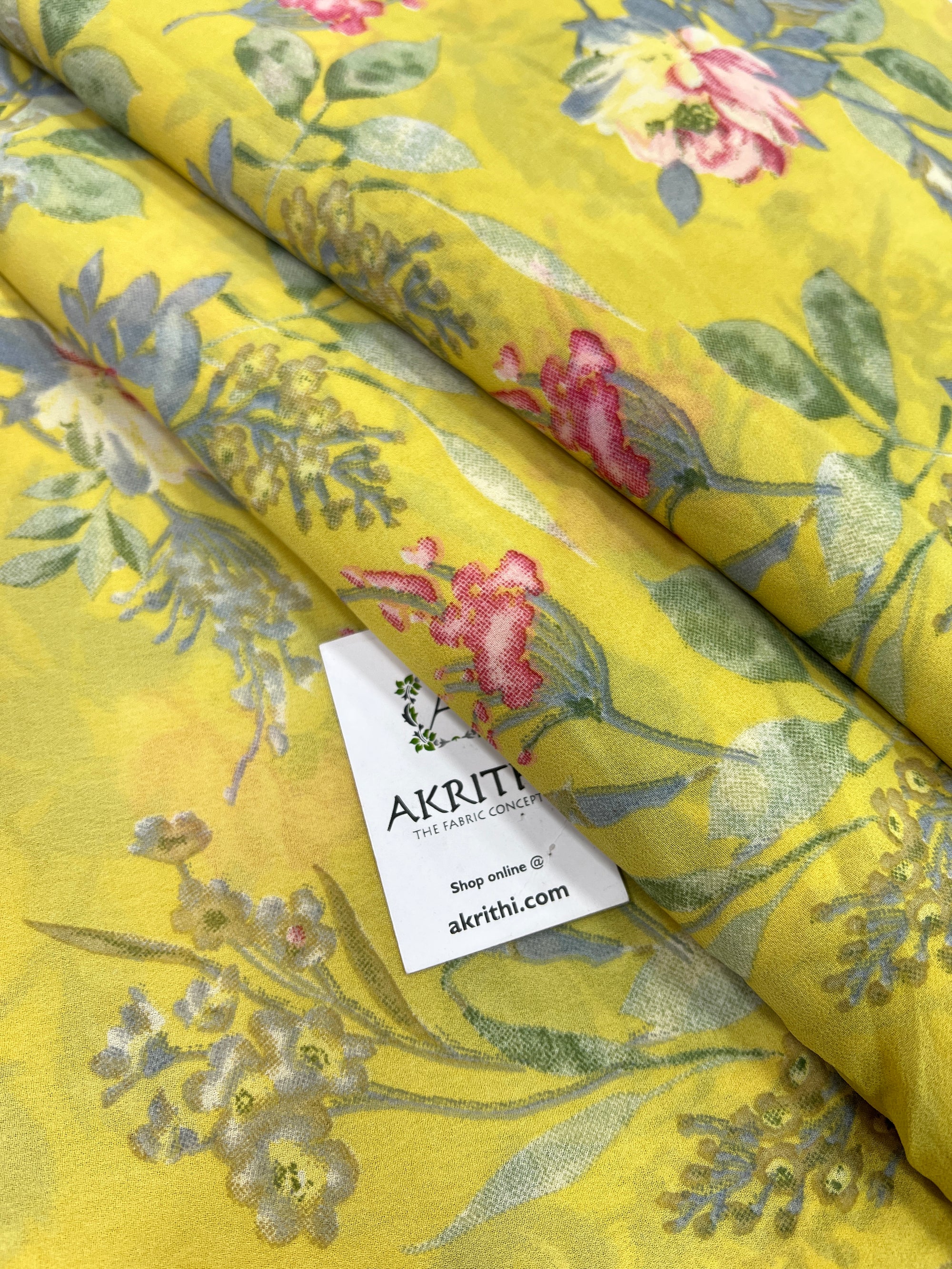 Floral printed georgette fabric 56 inches width