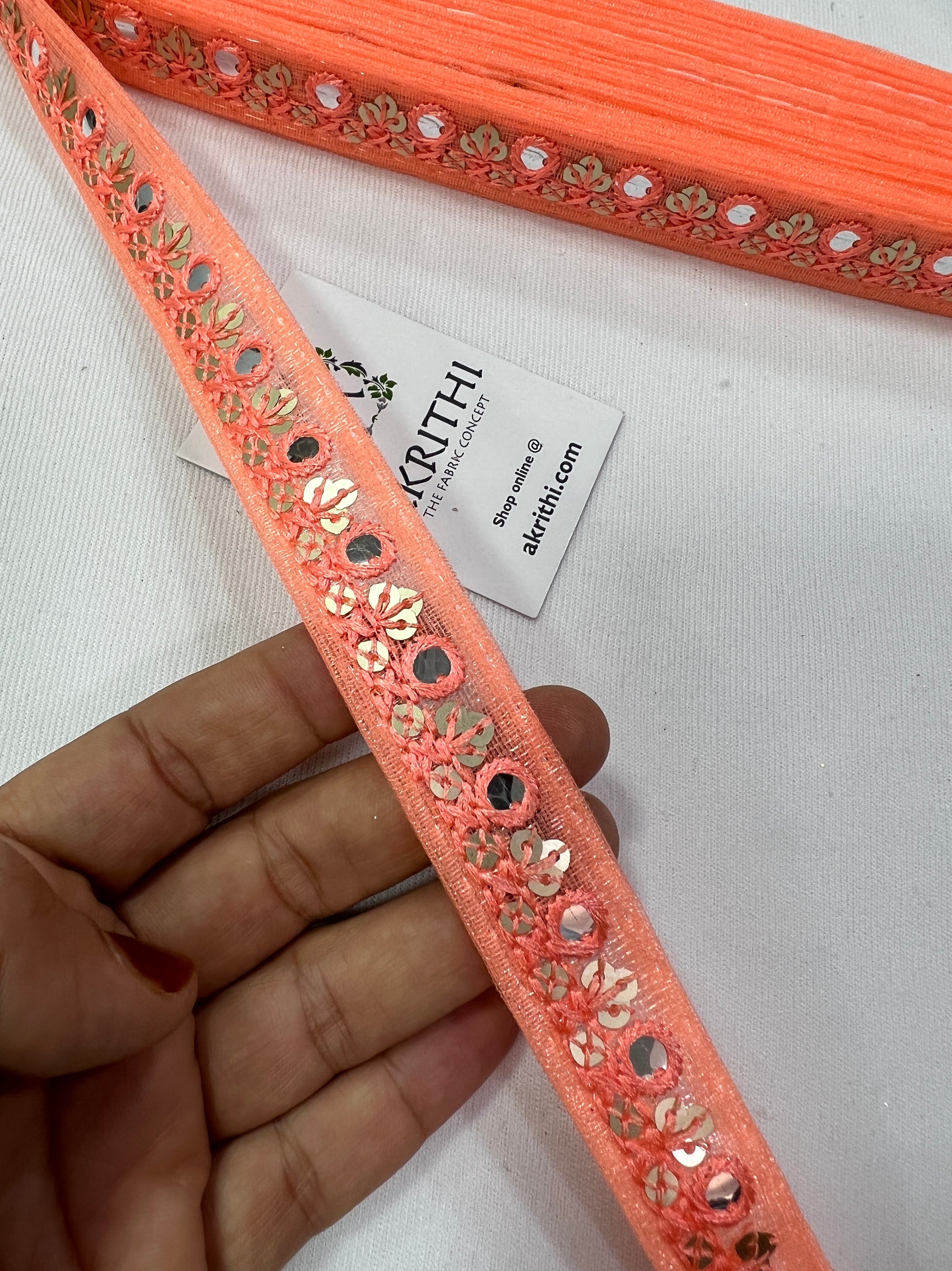Embroidered lace 9 metres roll