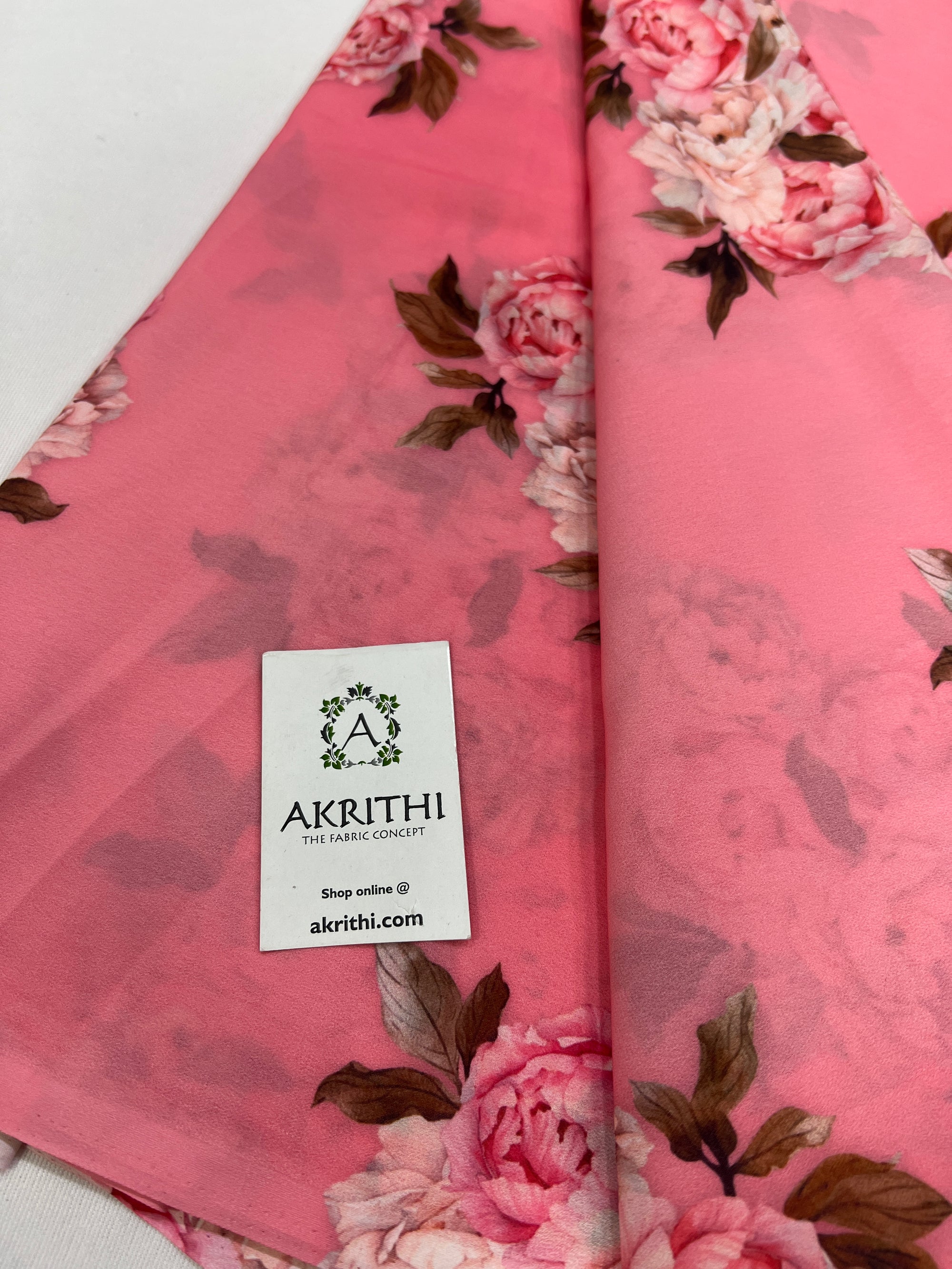 Digital floral printed georgette fabric
