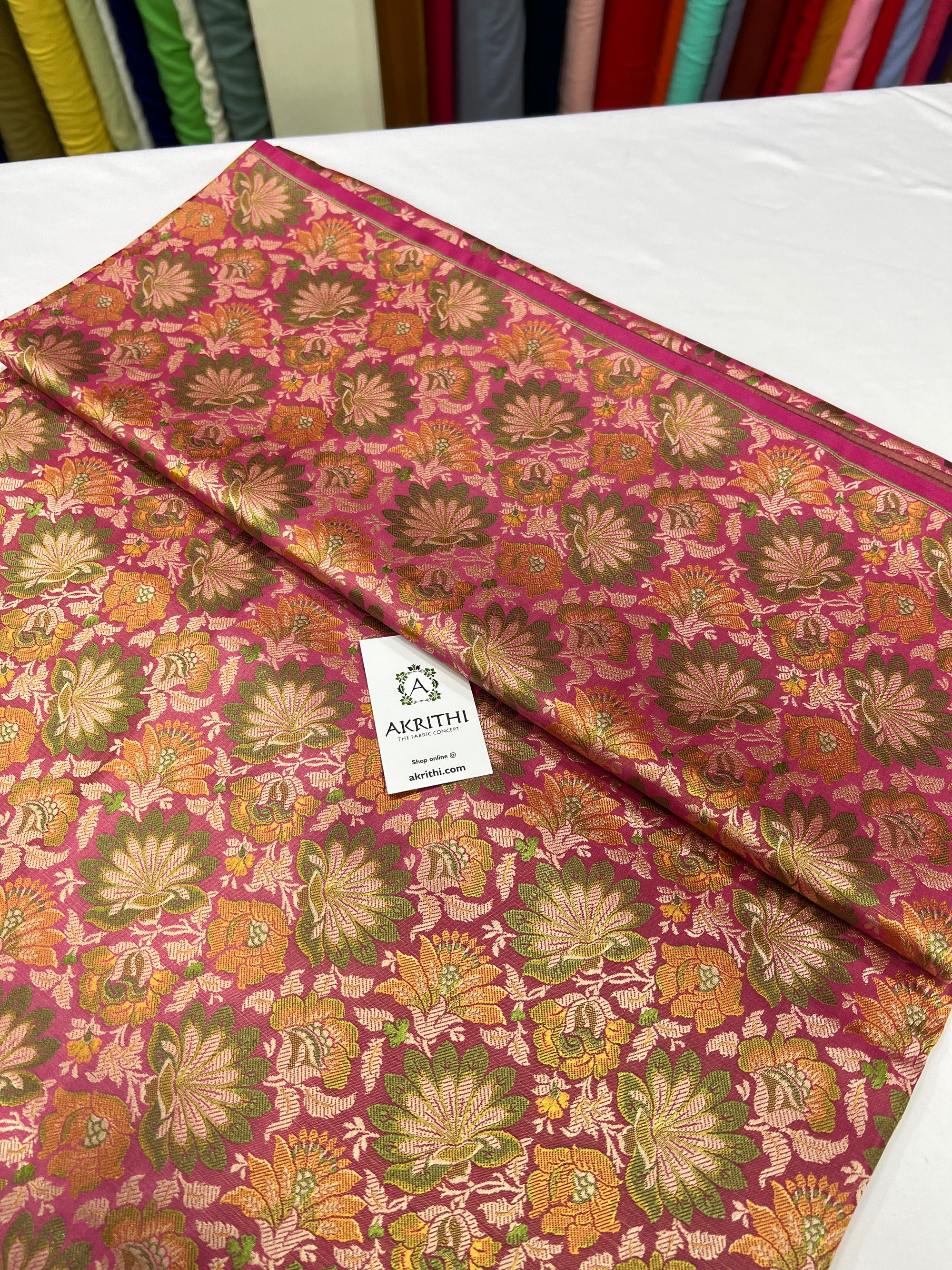 Handloom Banarasi brocade fabric