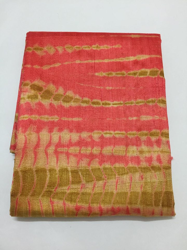 Shibori tie and dye pure raw silk kurta