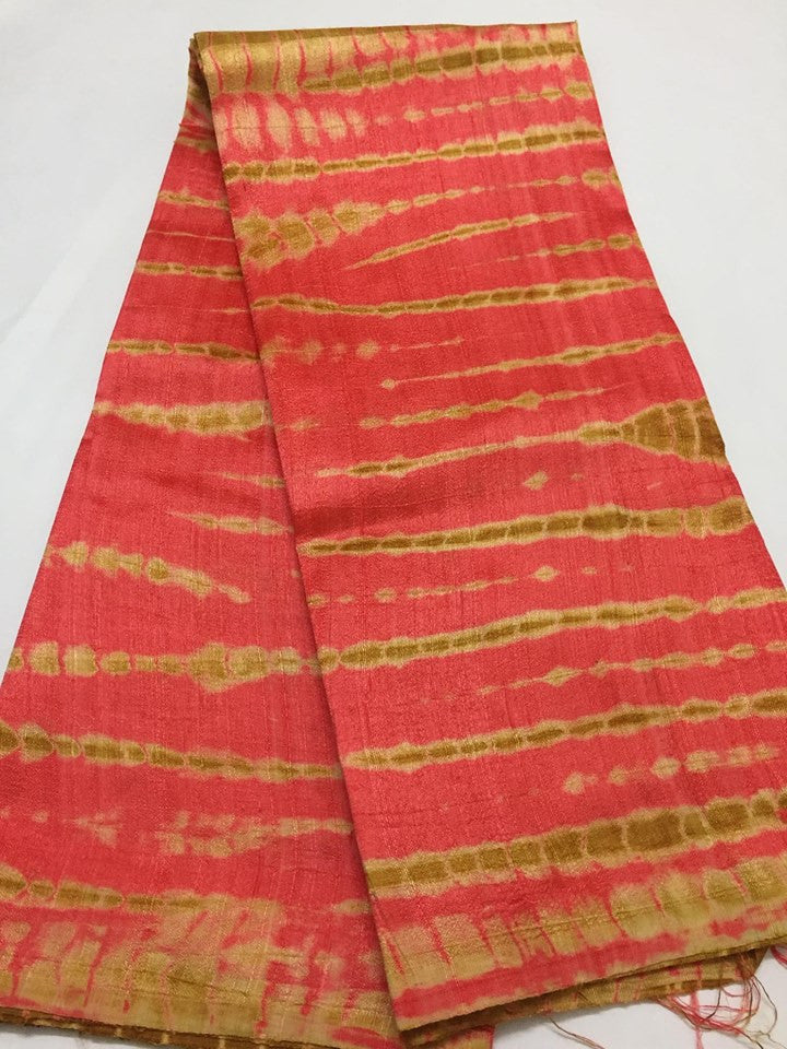 Shibori tie and dye pure raw silk kurta