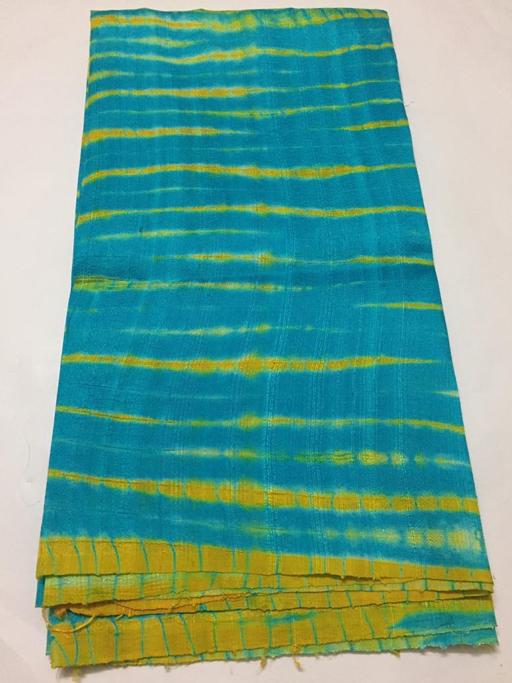 Shibori tie and dye pure raw silk kurta