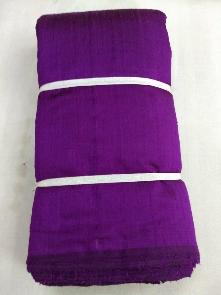Dual tone dupion pure raw silk 100 grams - BLACK AND MAGENTA COLOUR