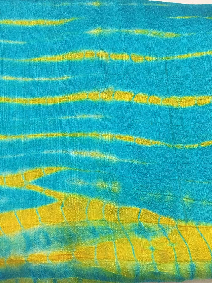 Shibori tie and dye pure raw silk kurta