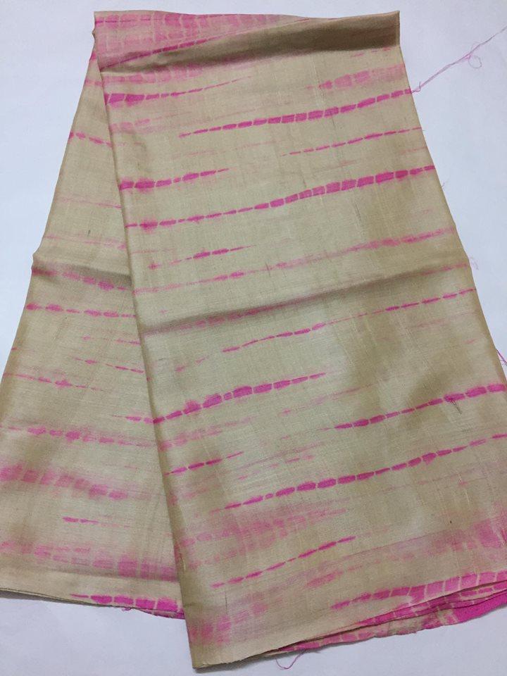 Tie and dye tussar silk kurta