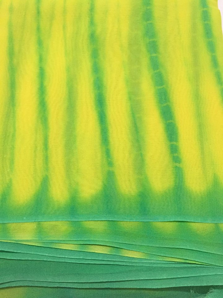 Georgette tie and dye fabric