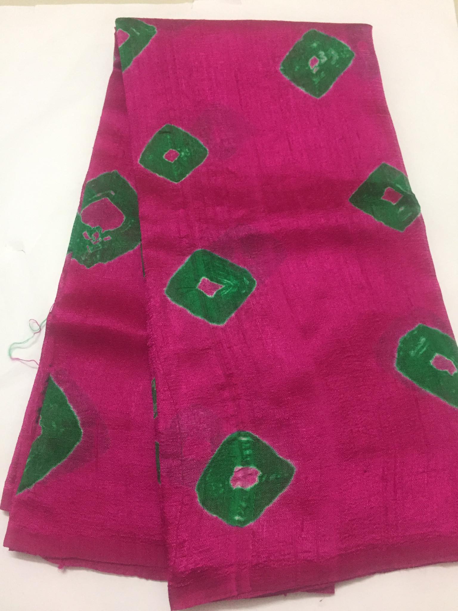 Shibori tie and dye pure raw silk kurta