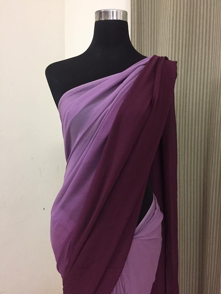 Shaded georgette saree