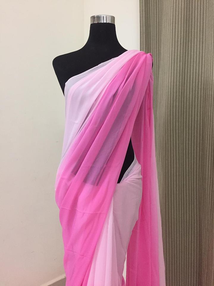 Shaded georgette saree