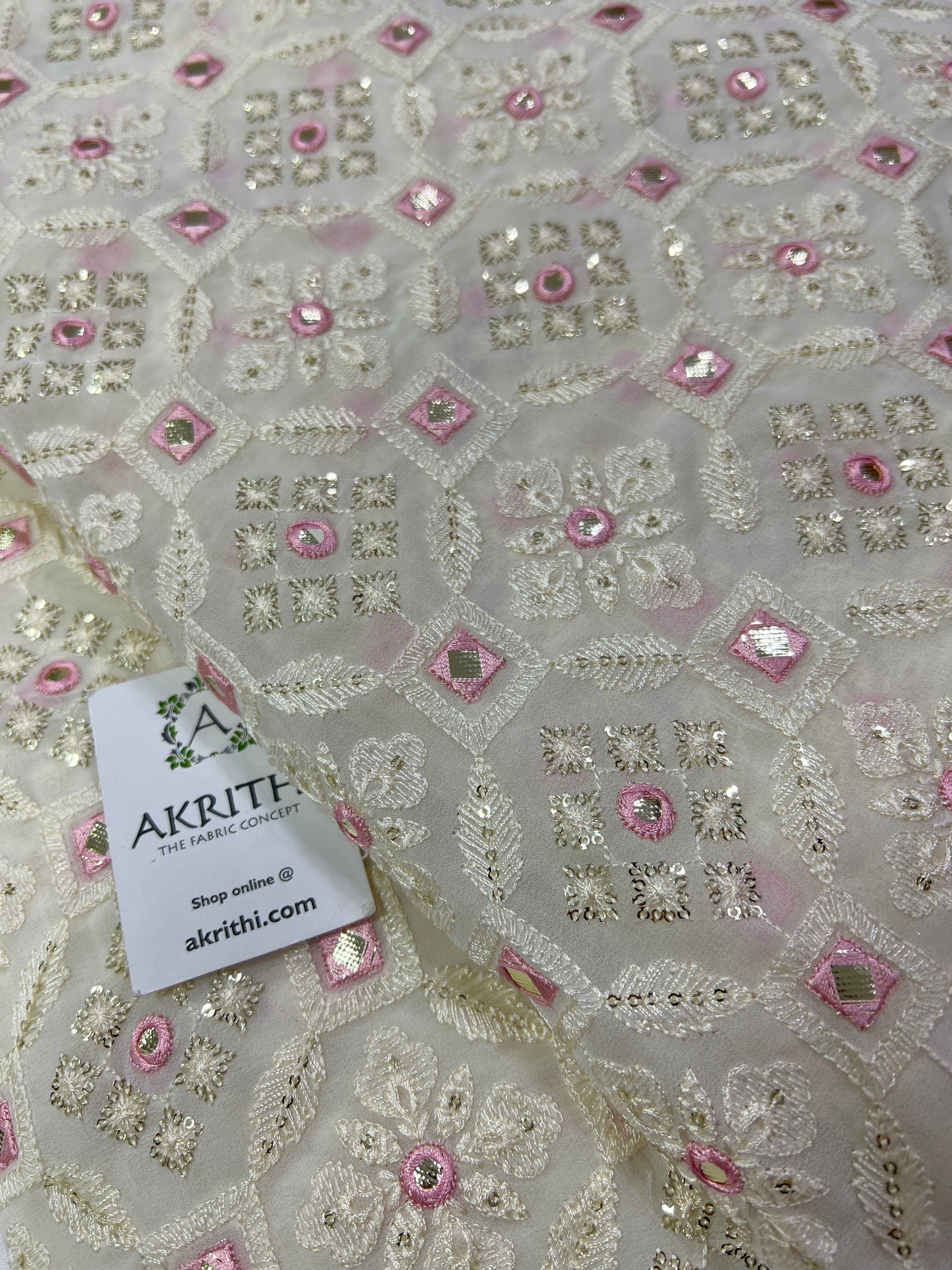 Embroidery on Georgete fabric