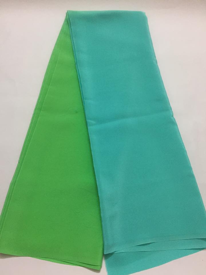 Double shaded pure crepe silk saree