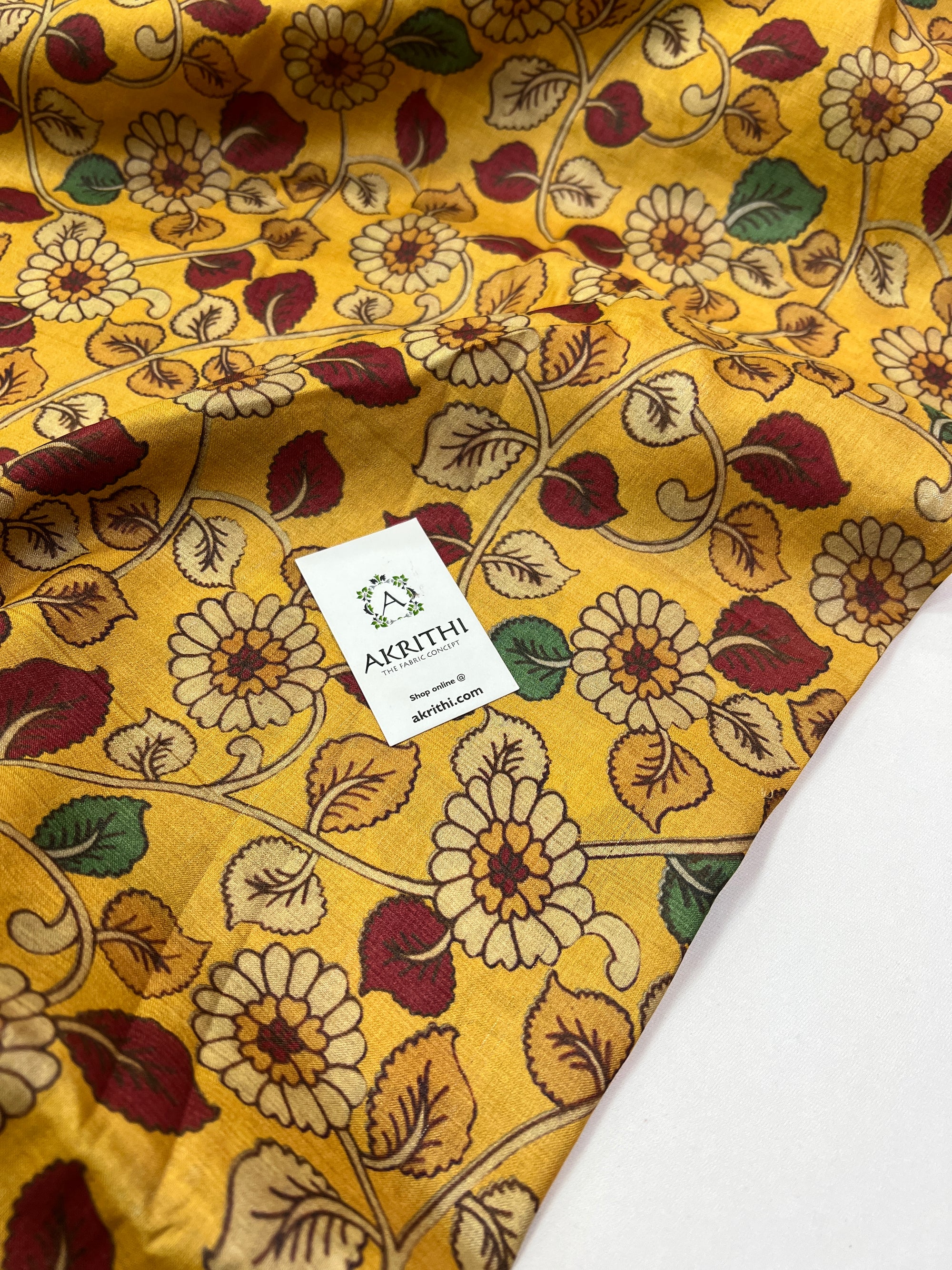 Digital Printed handloom pure tussar silk fabric